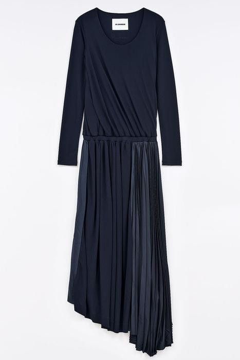 Jil Sander o1w1db10825 Midi Dress in Navy Size L / US 10 / IT 46 - 1 Thumbnail