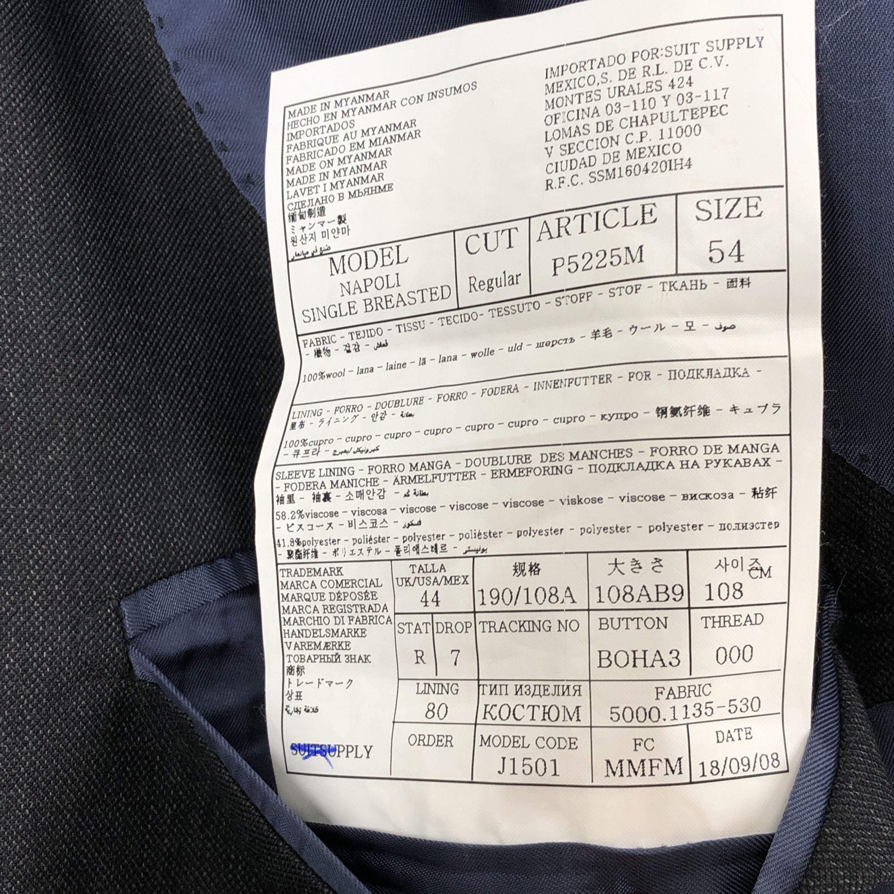 Suitsupply Napoli Single Breasted Wool Blazer Size EU:48; UK:38; US:38R Size 38R - 9 Thumbnail