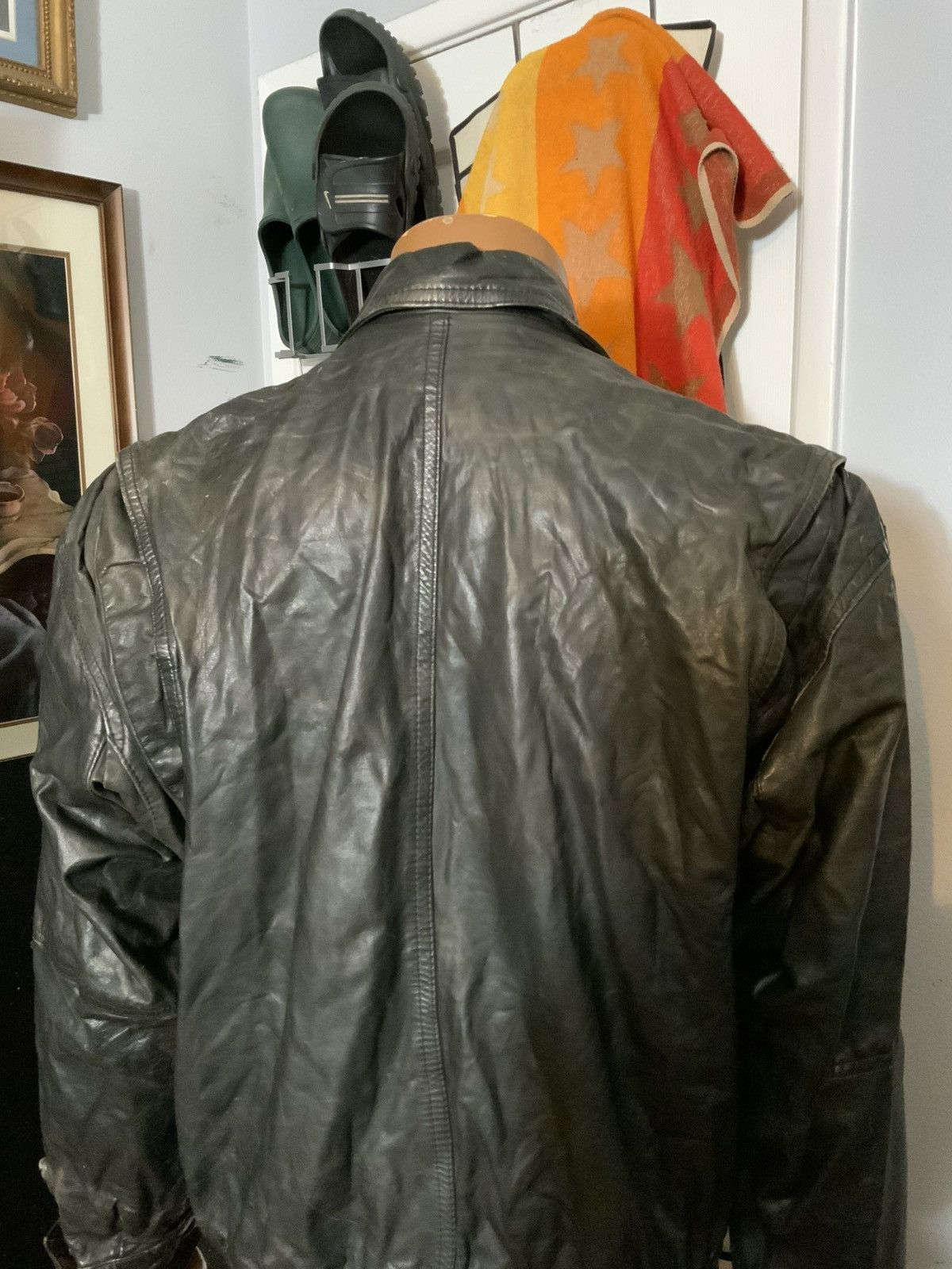 Vintage Vintage Motorcycle Bike Lamb Goat Skin Zip Bomber Jacket Size US L / EU 52-54 / 3 - 18 Thumbnail
