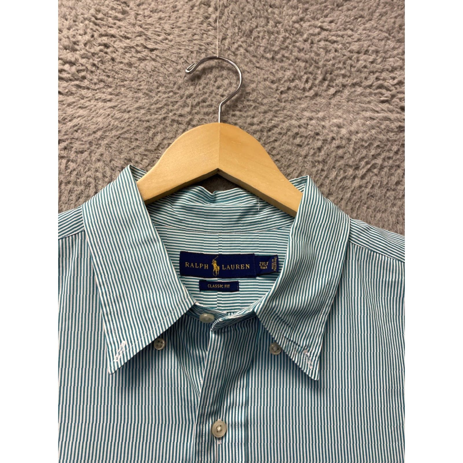 Ralph Lauren RALPH LAUREN Button Down Shirt Mens XXLT 2XLT Classic Green Long Sleeve Size US XXL / EU 58 / 5 - 5 Thumbnail