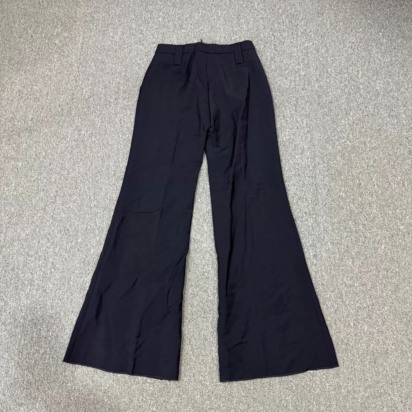 Prada Prada Navy Blue Wide-Leg Trousers Unused 38 nz 20627003 Size 26" / US 2 / IT 38 - 2 Thumbnail