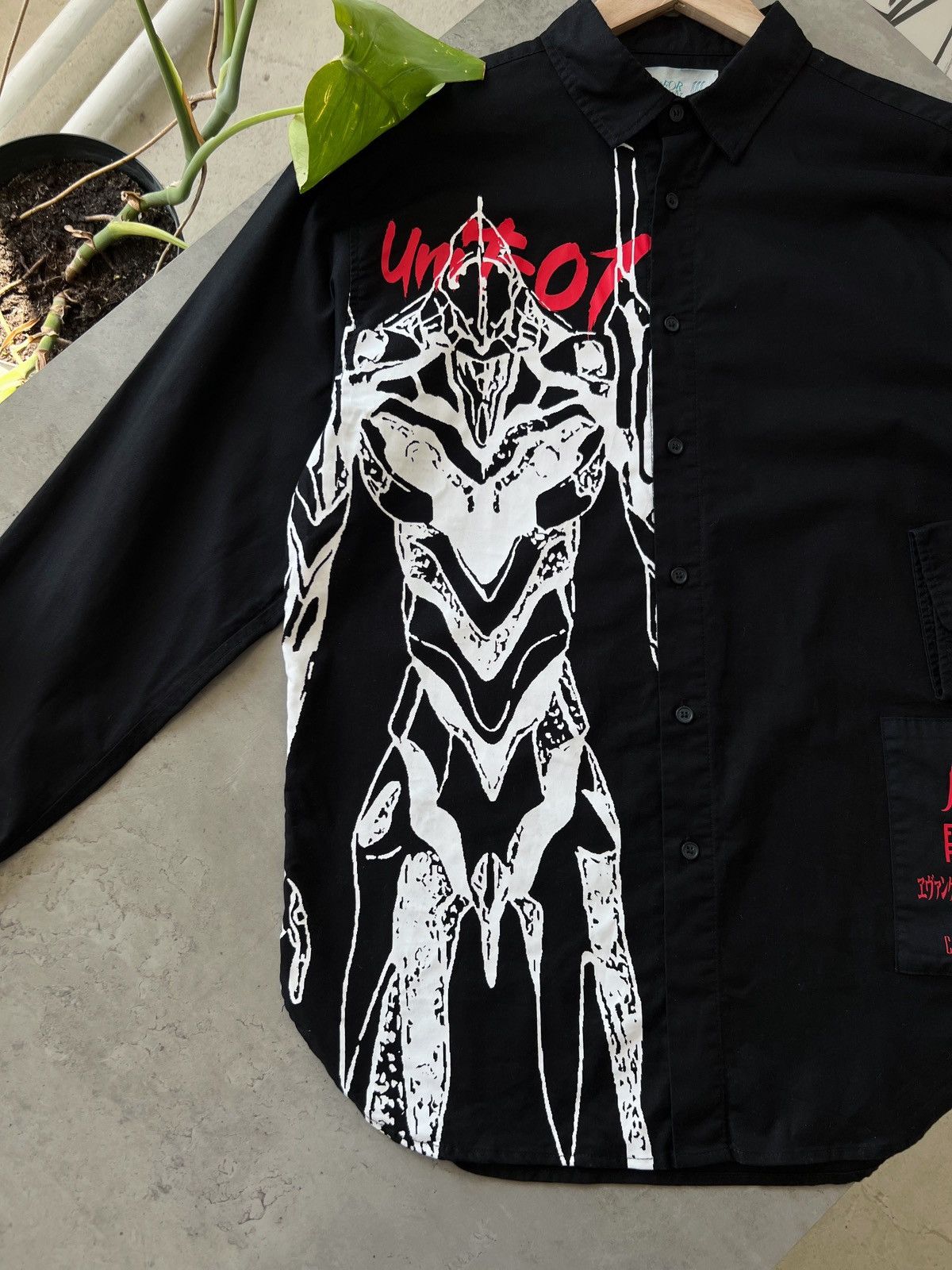Japanese Brand Not Conventional Evangelion Black Shirt fun for fiction Size US XL / EU 56 / 4 - 4 Thumbnail