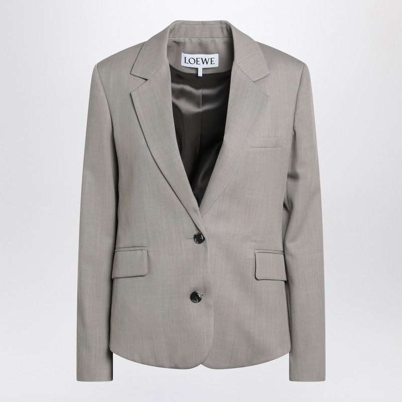 Loewe Loewe Beige Melange Wool Jacket Size S / US 4 / IT 40 - 1 Thumbnail