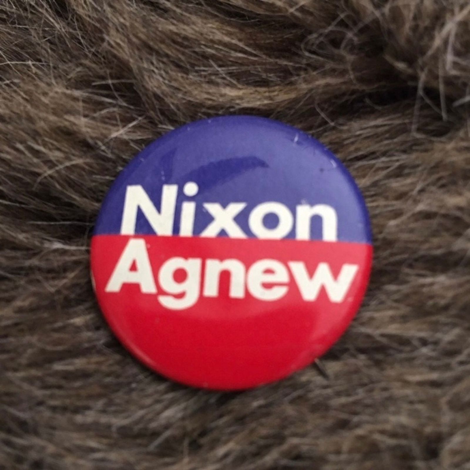 Vintage Vintage 1968 Green Duck Nixon Agnew pin Size ONE SIZE - 1 Thumbnail