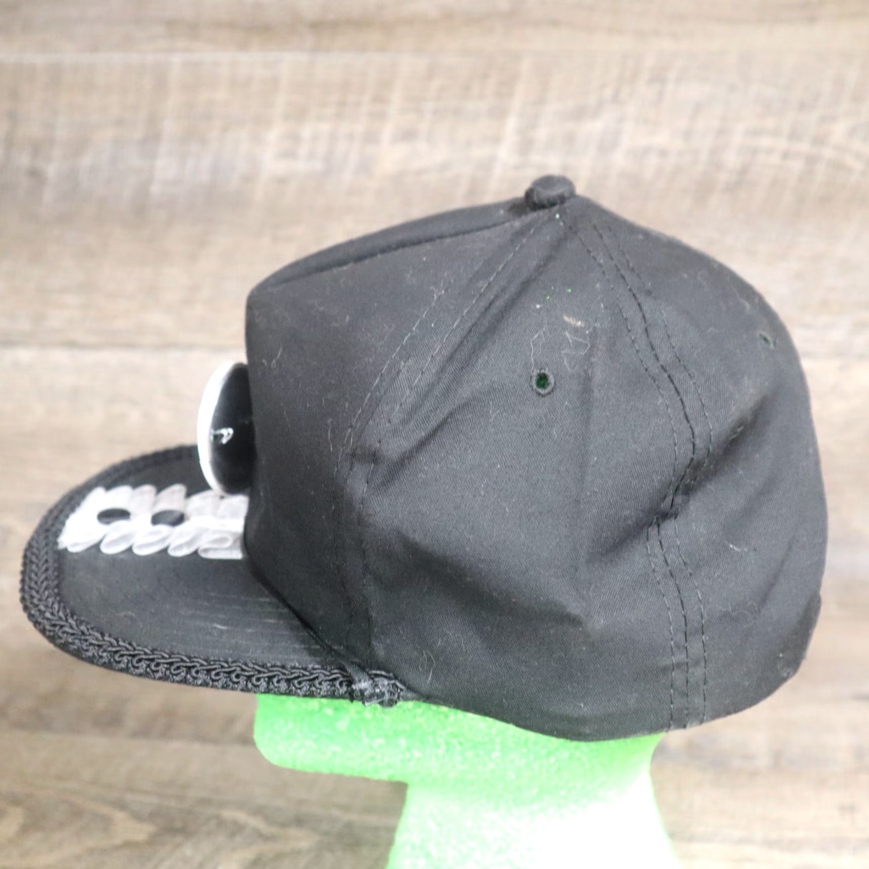 Vintage Groom Hat Cap Adjustable Black White Wedding Batcher Adult Size Removable Pin Size ONE SIZE - 5 Thumbnail