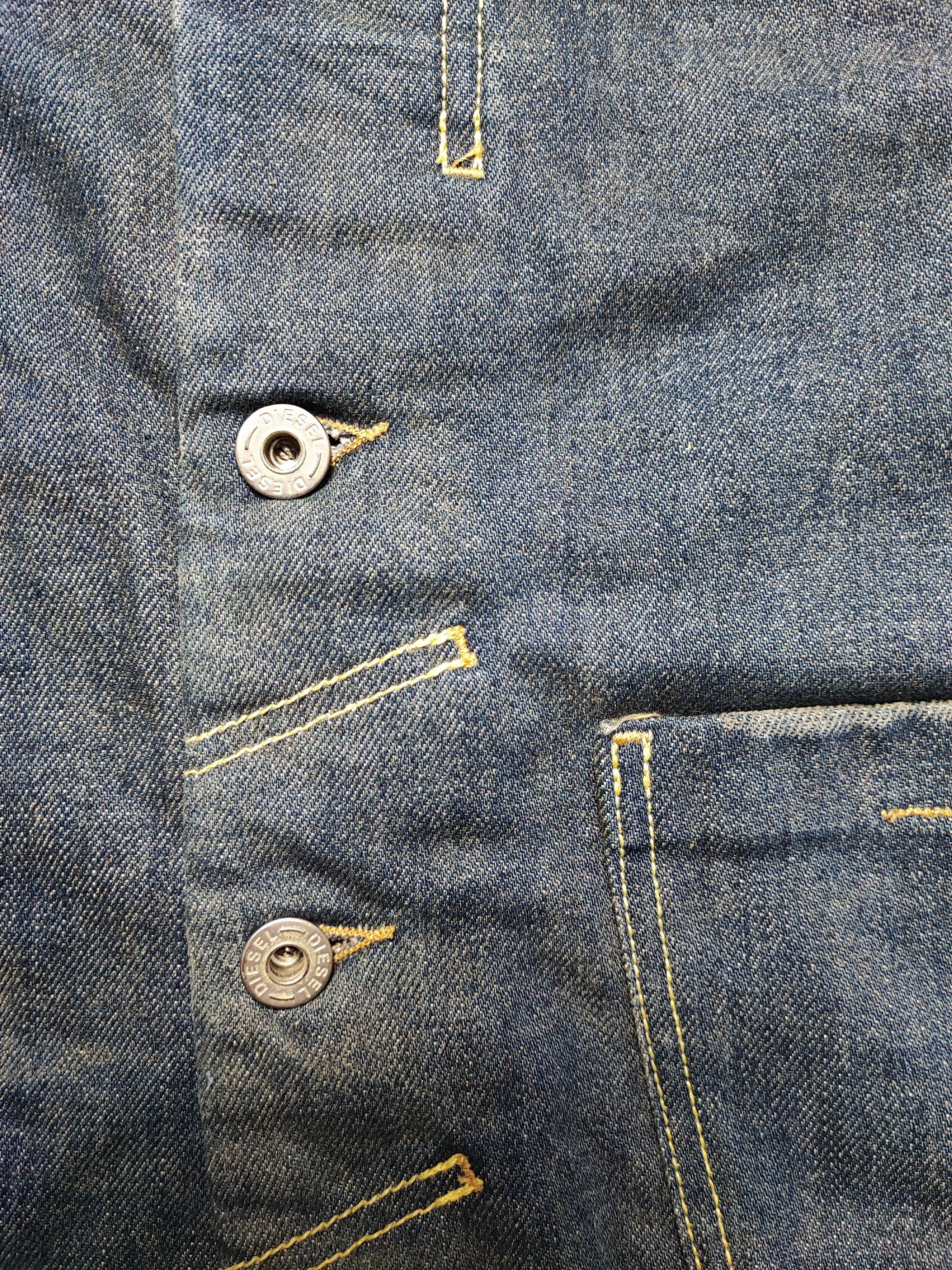 Diesel Vintage 90s Diesel Denim Jacket Button Trucker Jacket Medium Size US M / EU 48-50 / 2 - 8 Thumbnail