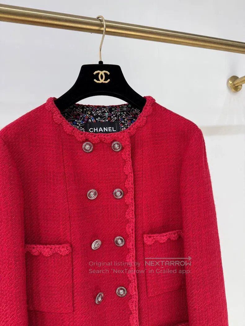 Chanel Chanel 24A double-breasted four-pocket tweed woven jacket Size XS / US 0-2 / IT 36-38 - 4 Thumbnail