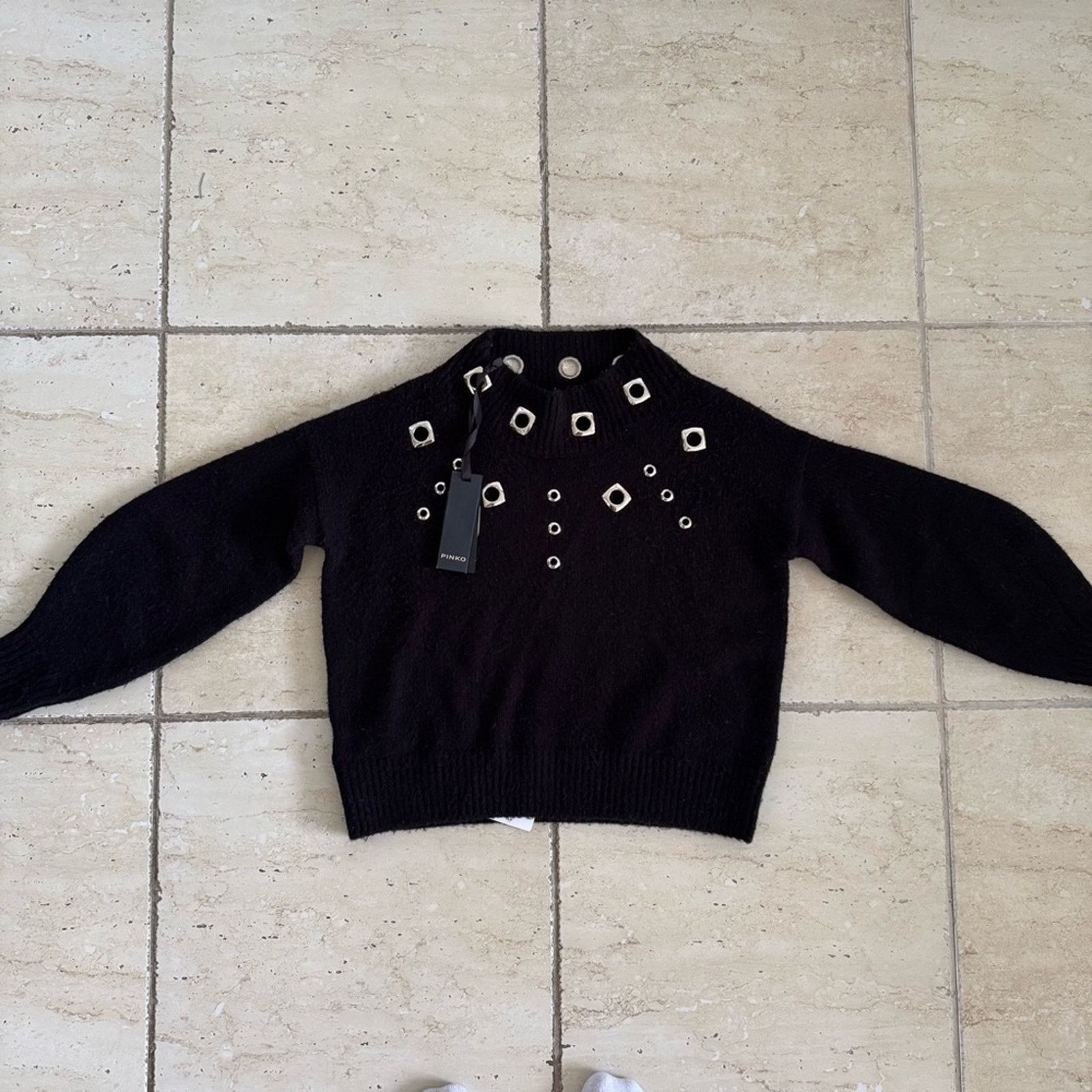 Pinko NWT! PINKO Boxy Pullover Black, Size S, MSRP. $357 Size S / US 4 / IT 40 - 10 Thumbnail