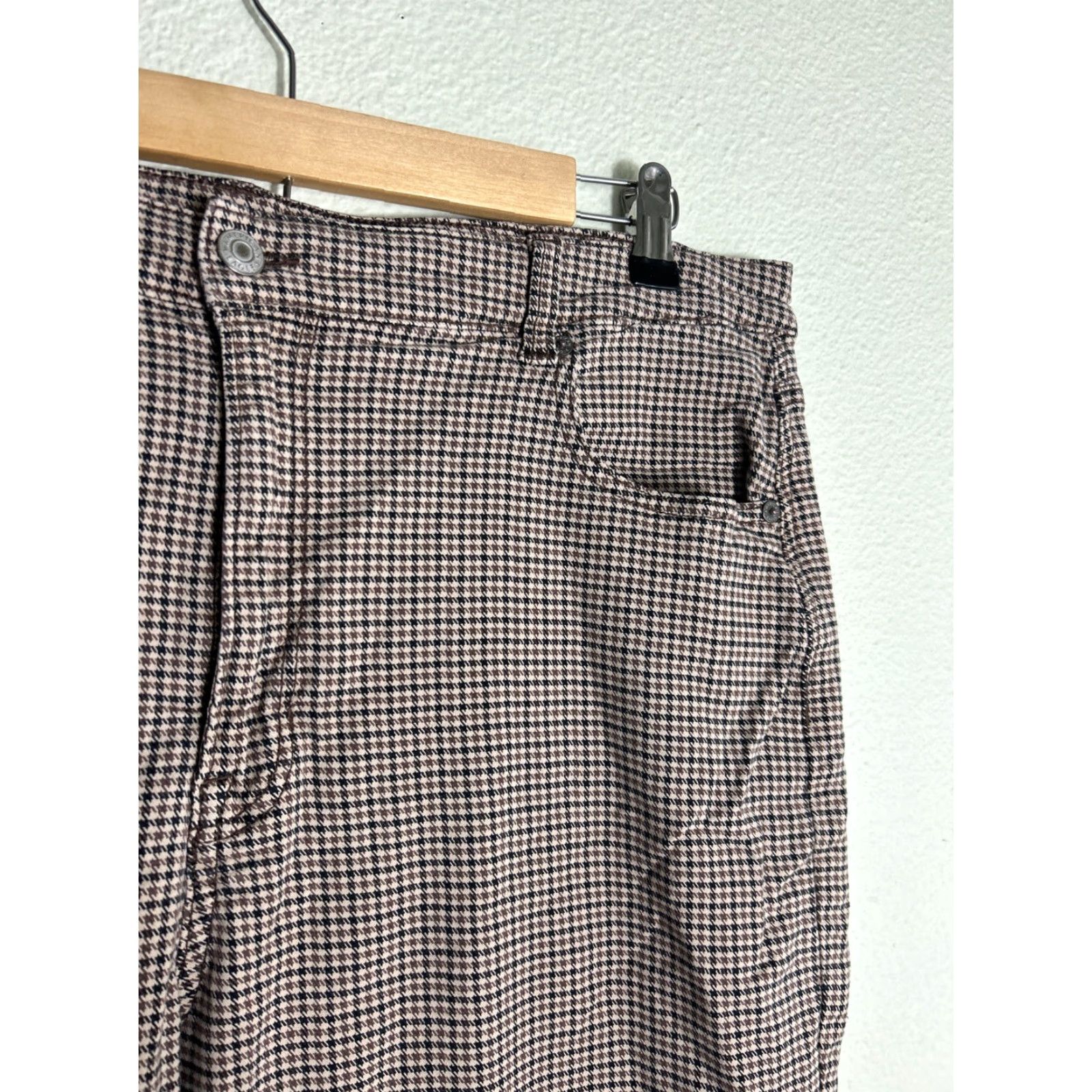 American Eagle Outfitters American Eagle Flex Pants Womens 18 Long Brown Houndstooth 38x29 Flaw Size 40" / US 18 - 5 Thumbnail