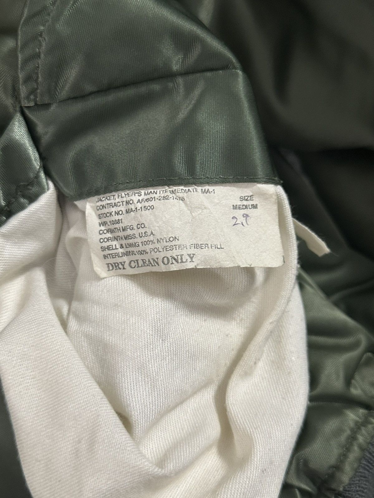 Vintage Vintage Corinth MA-1 Flight Bomber Size US M / EU 48-50 / 2 - 3 Thumbnail