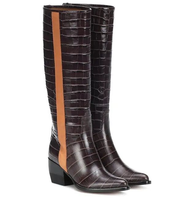 Chloe o1y0825 Leather Boots in Brown Size US 5 / IT 35 - 3 Thumbnail