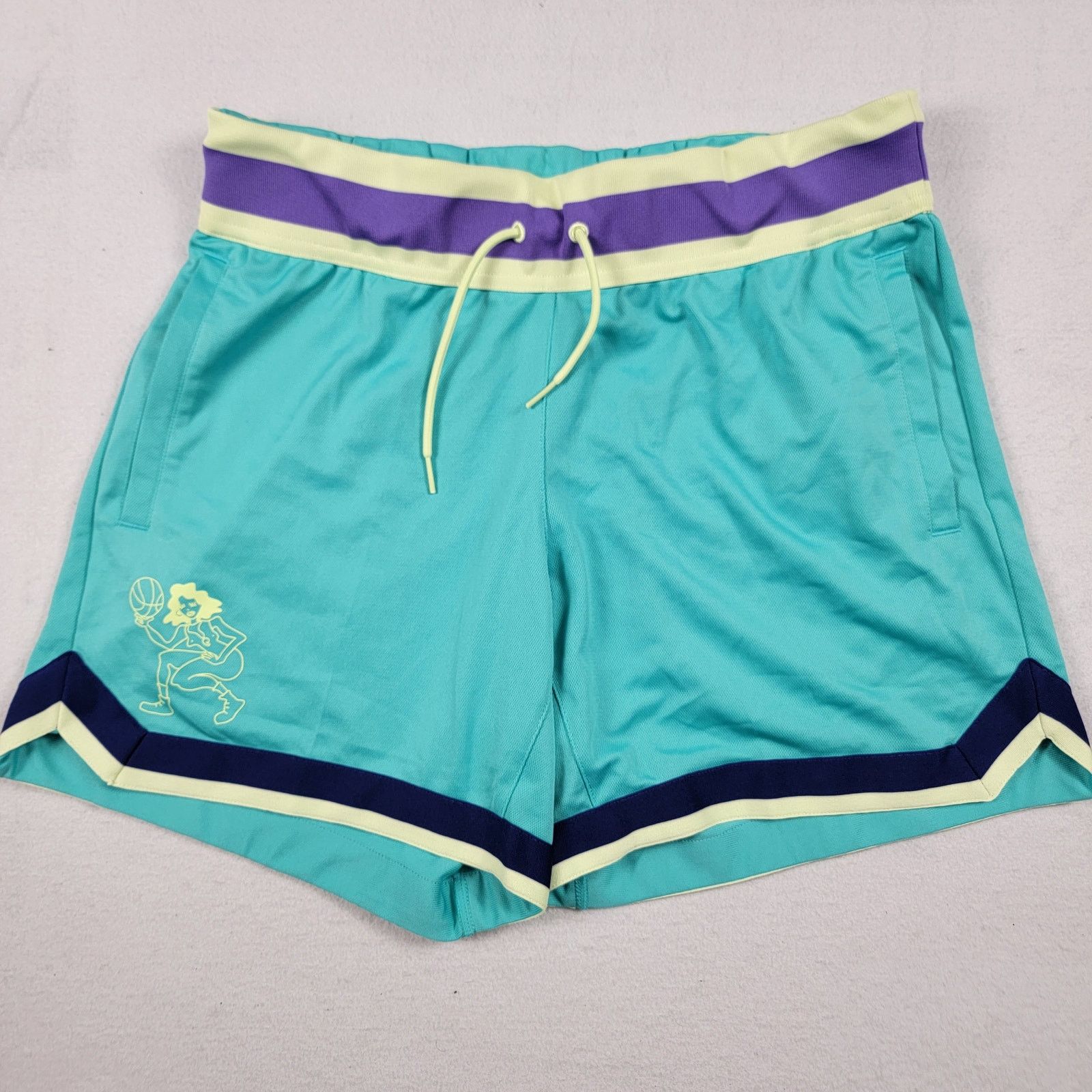 Adidas Adidas Women's Teal Hoop York City Shorts - Size M (830) Size 30" / US 8 / IT 44 - 1 Thumbnail