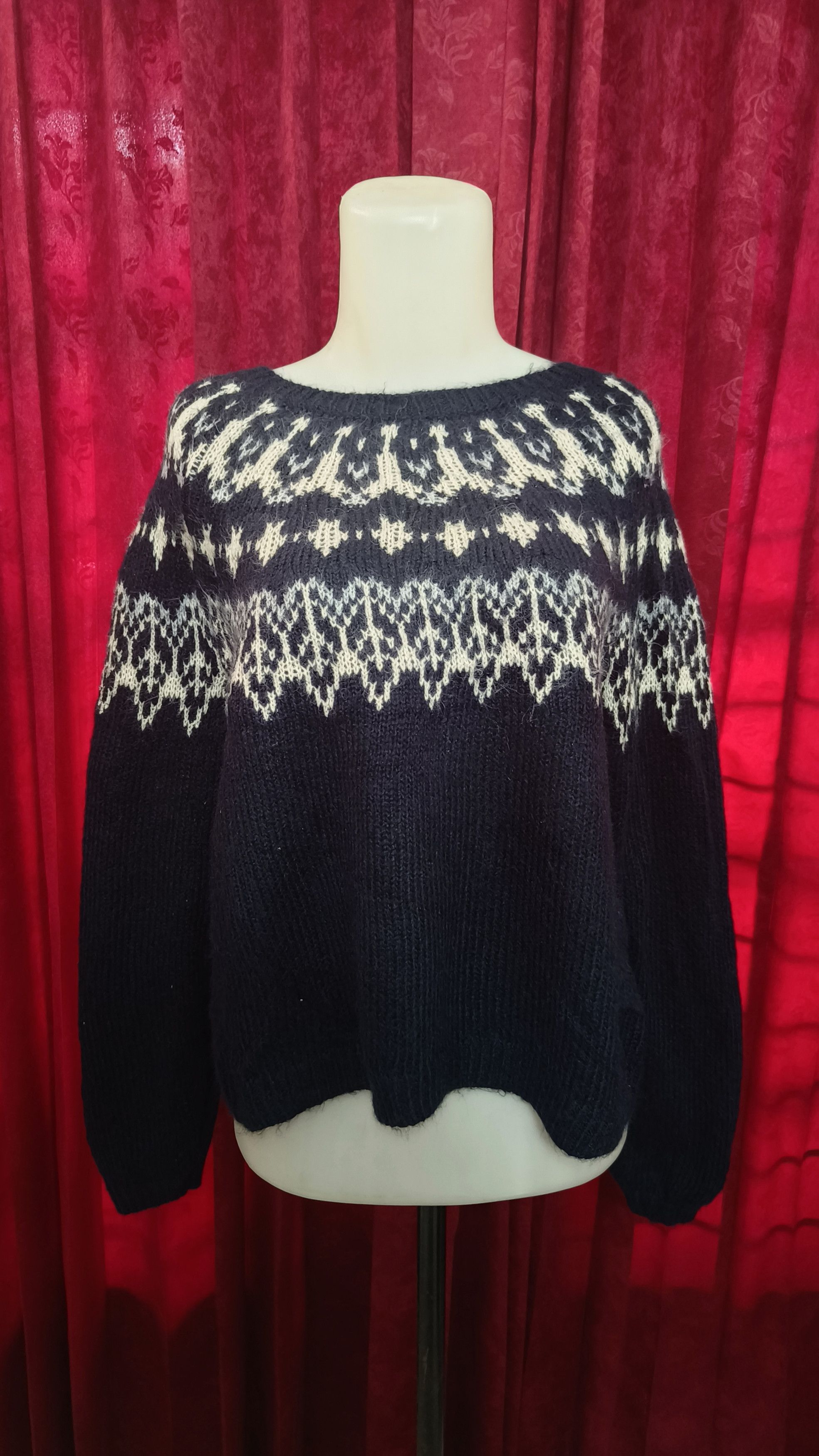 Old Navy OLD NAVY Women's Ethnic Striped Motifs Pattern Knit Sweater Size S / US 4 / IT 40 - 8 Thumbnail