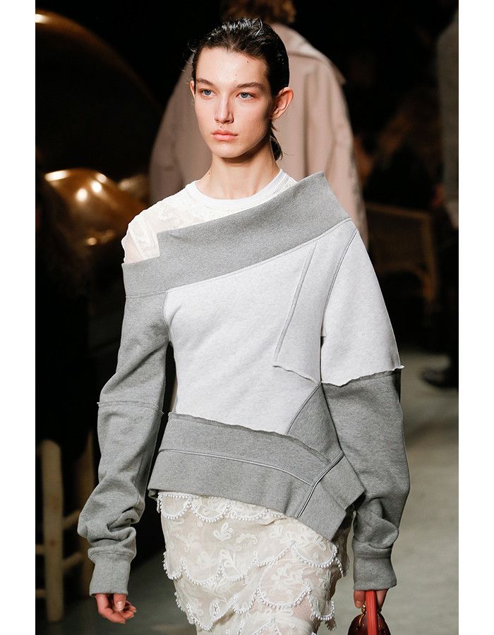 Burberry Burberry Women’s Gray Patchwork Off The Shoulder Jumper Size M / US 6-8 / IT 42-44 - 1 Thumbnail