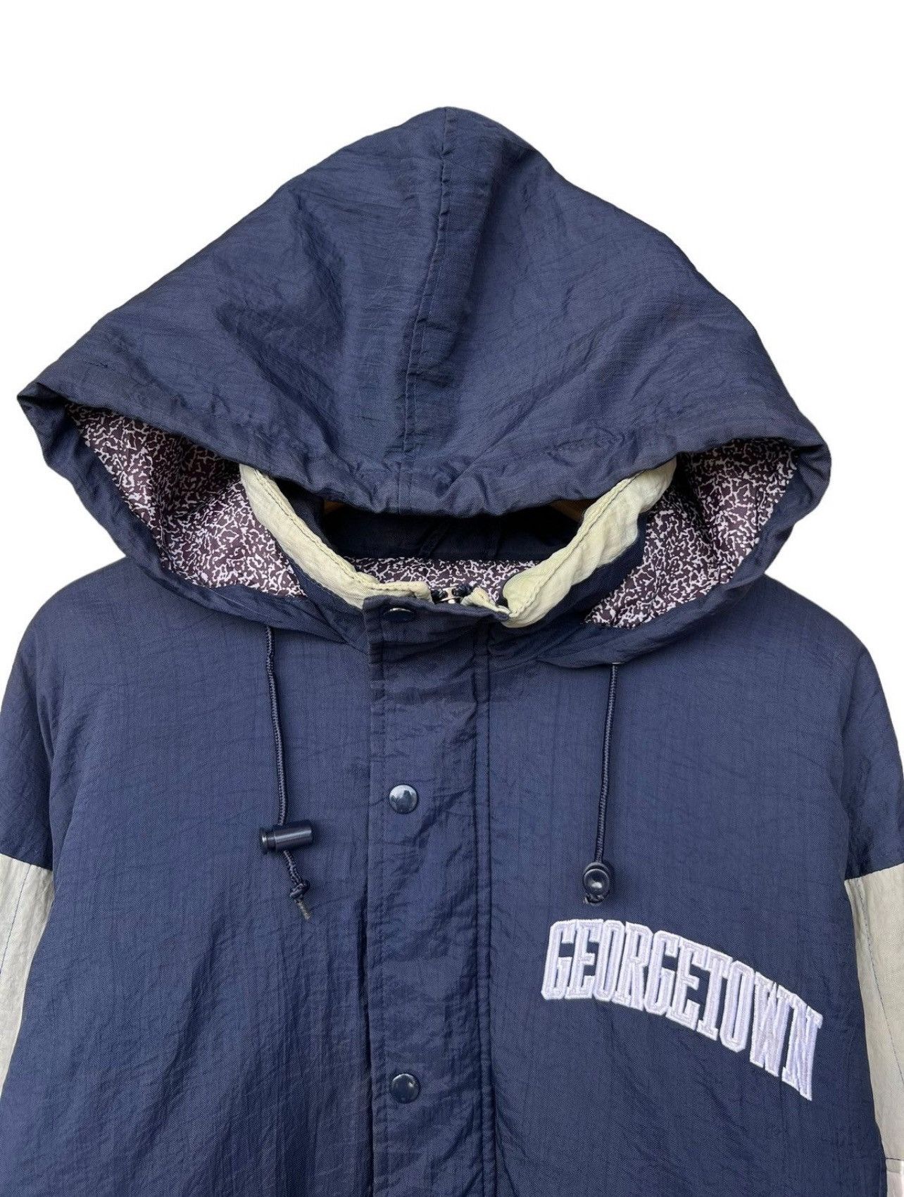 NCAA Rare🔥Vintage 90s Georgetown Hoyas Chalkline Starter Jacket Size US XL / EU 56 / 4 - 7 Thumbnail