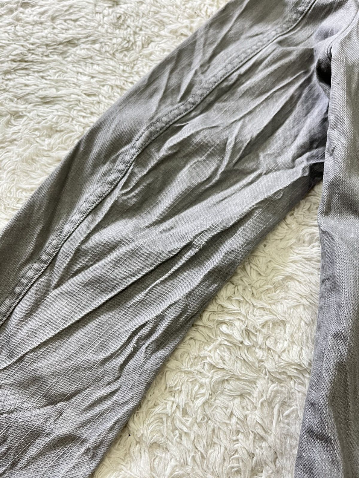 Issey Miyake × Tete Homme vintage tete homme herringbone twill wrinkled denim jacket Size US M / EU 48-50 / 2 - 13 Thumbnail