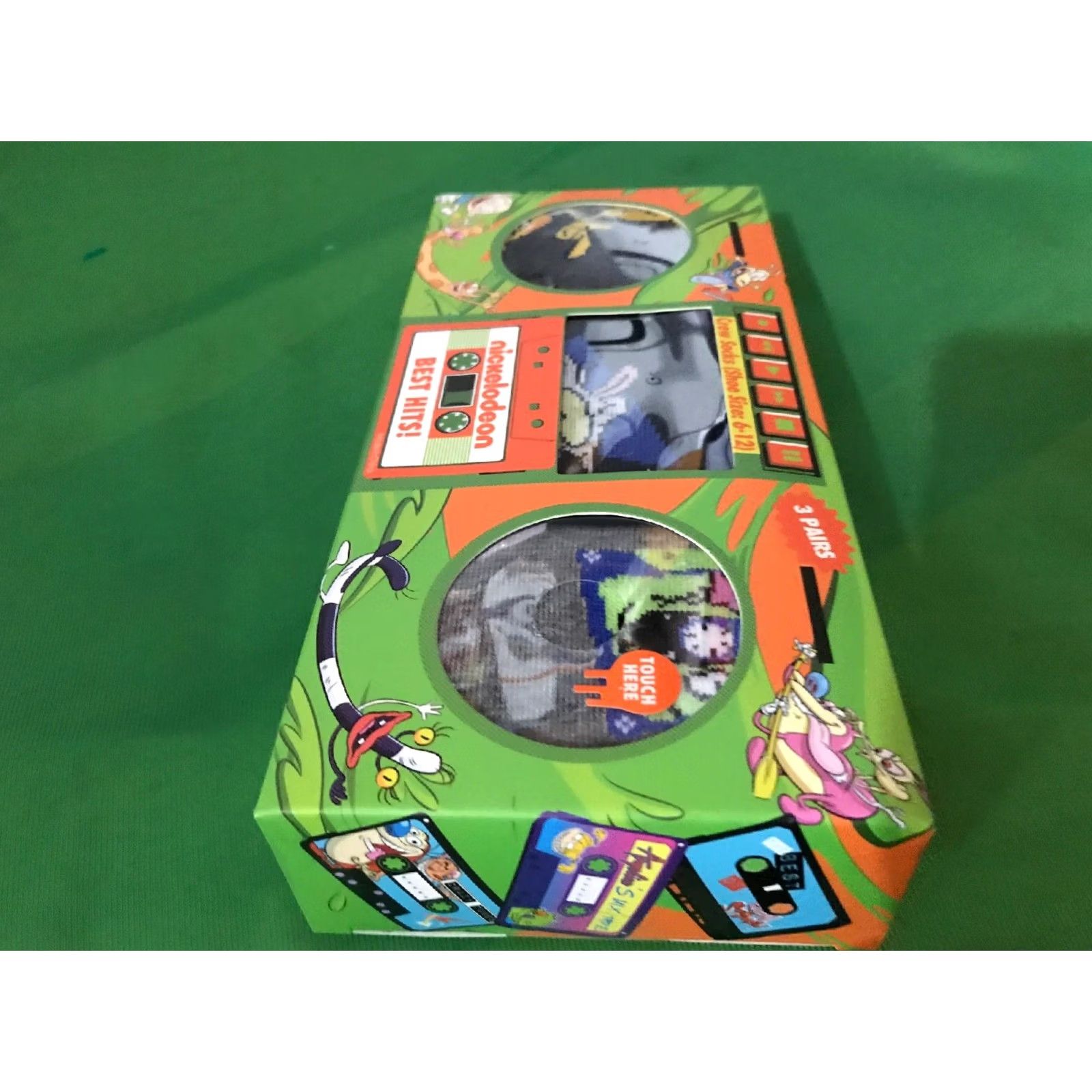 Nickelodeon NICKELODEON Best Hits Socks BoomBox Set 3 Pairs Crew Socks Men 6-12 Multicolor Polyester Size ONE SIZE - 6 Thumbnail
