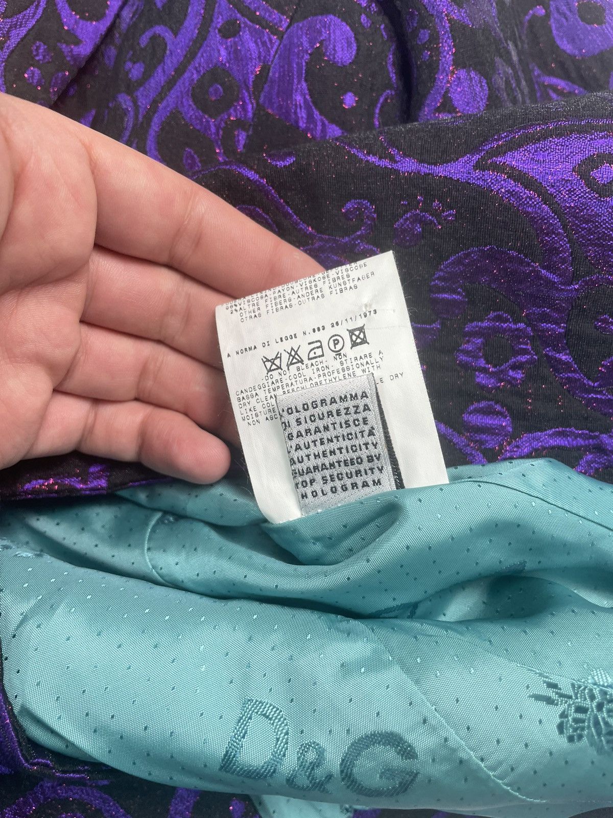 Dolce & Gabbana Dolce & Gabbana Vintage Graphic Blazer Women Purple 30 44 M Size M / US 6-8 / IT 42-44 - 8 Thumbnail