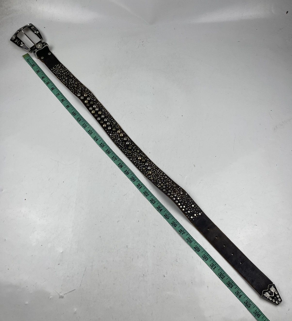 Seditionaries punk style studded leather belt tc49 Size 30 - 7 Thumbnail