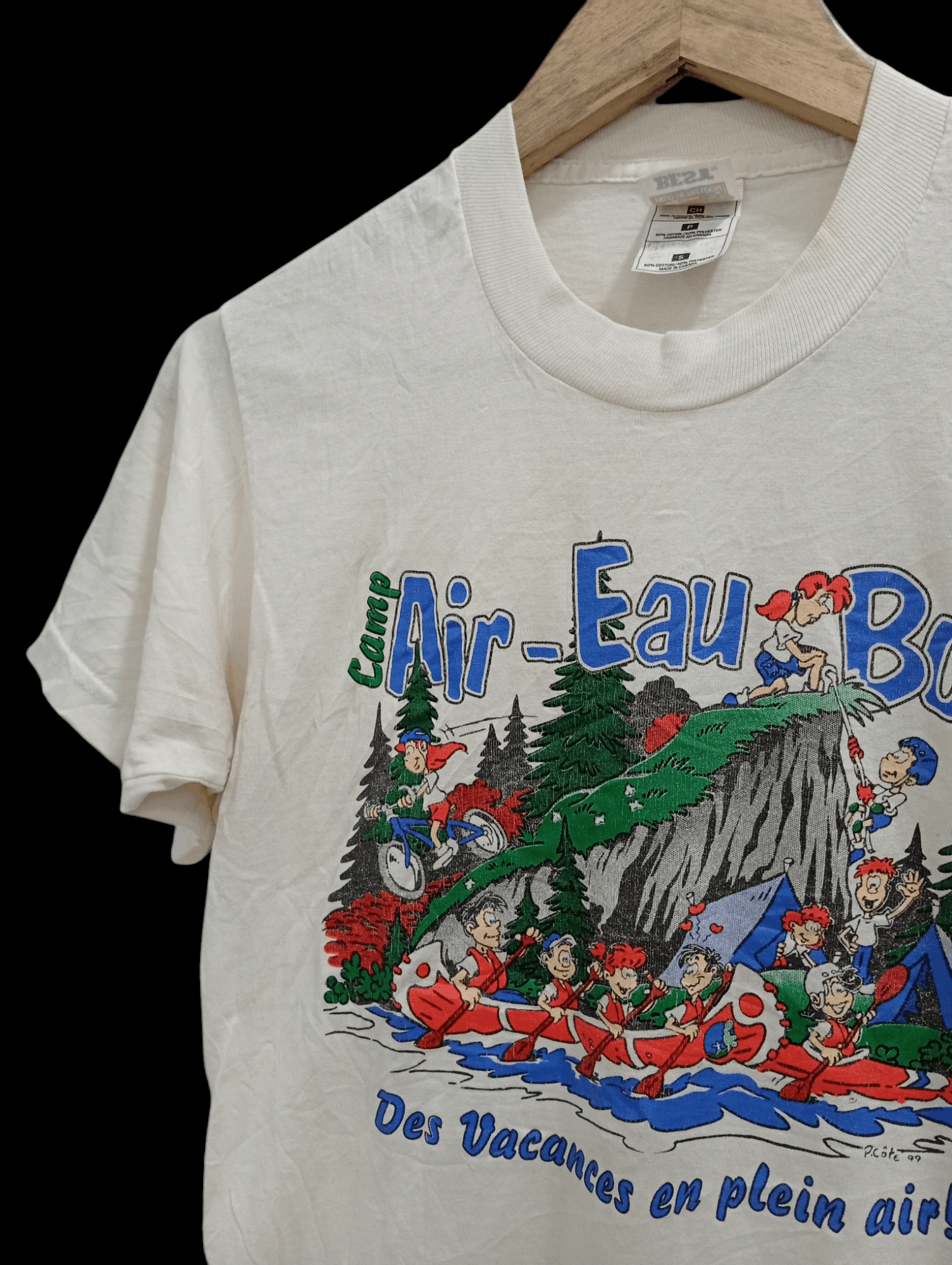 Fruit Of The Loom × Vintage 🔥🔥Vintage 90s Camp Air - Eau Bois T-Shirt Size US S / EU 44-46 / 1 - 12 Thumbnail