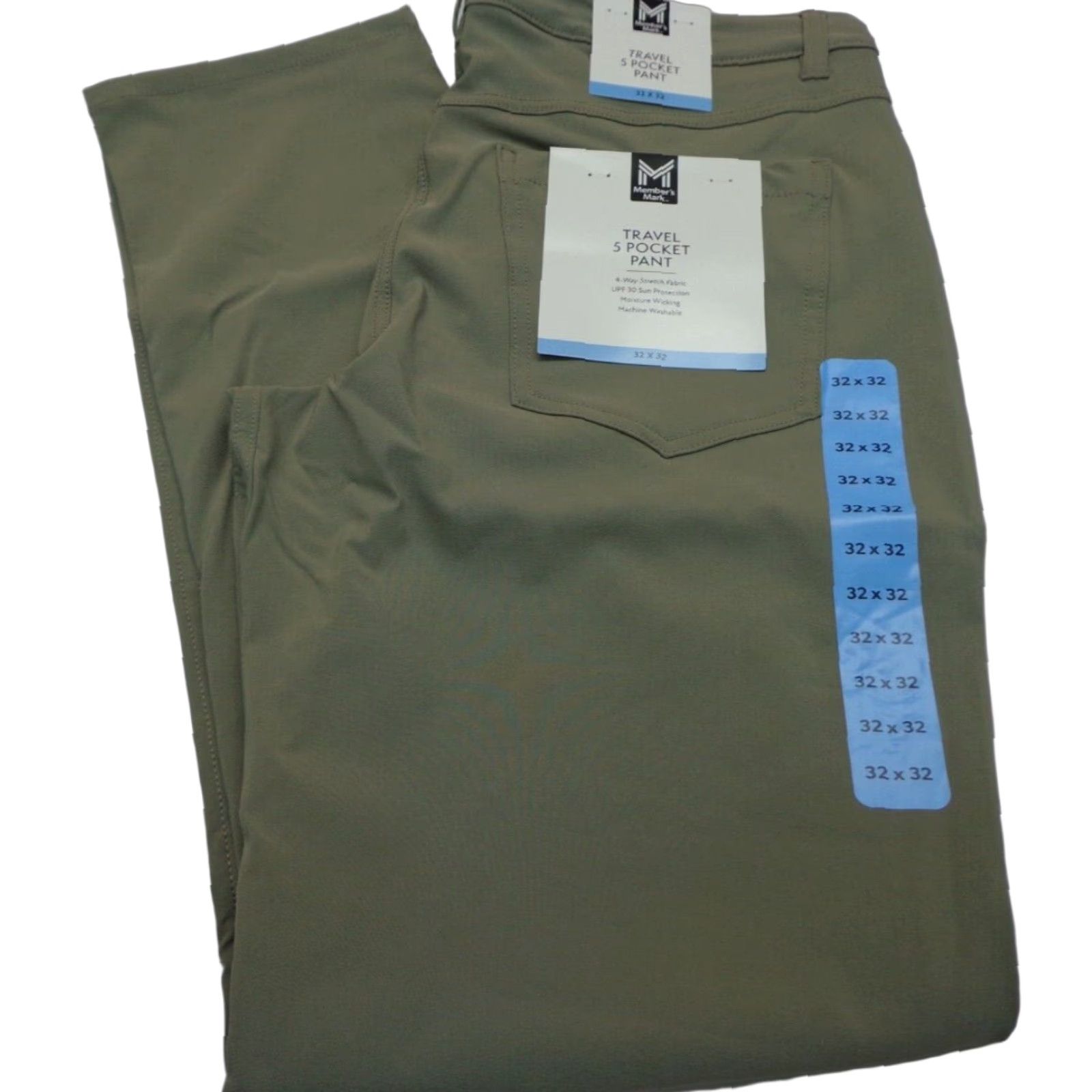 Vintage Member's Mark Men Travel Pants Gray Bisque UPF 30 Sun Protection 32 x 32 Pants Mens Straight 5 Pocket Travel Pants (and include?) Size US 32 / EU 48 - 1 Thumbnail