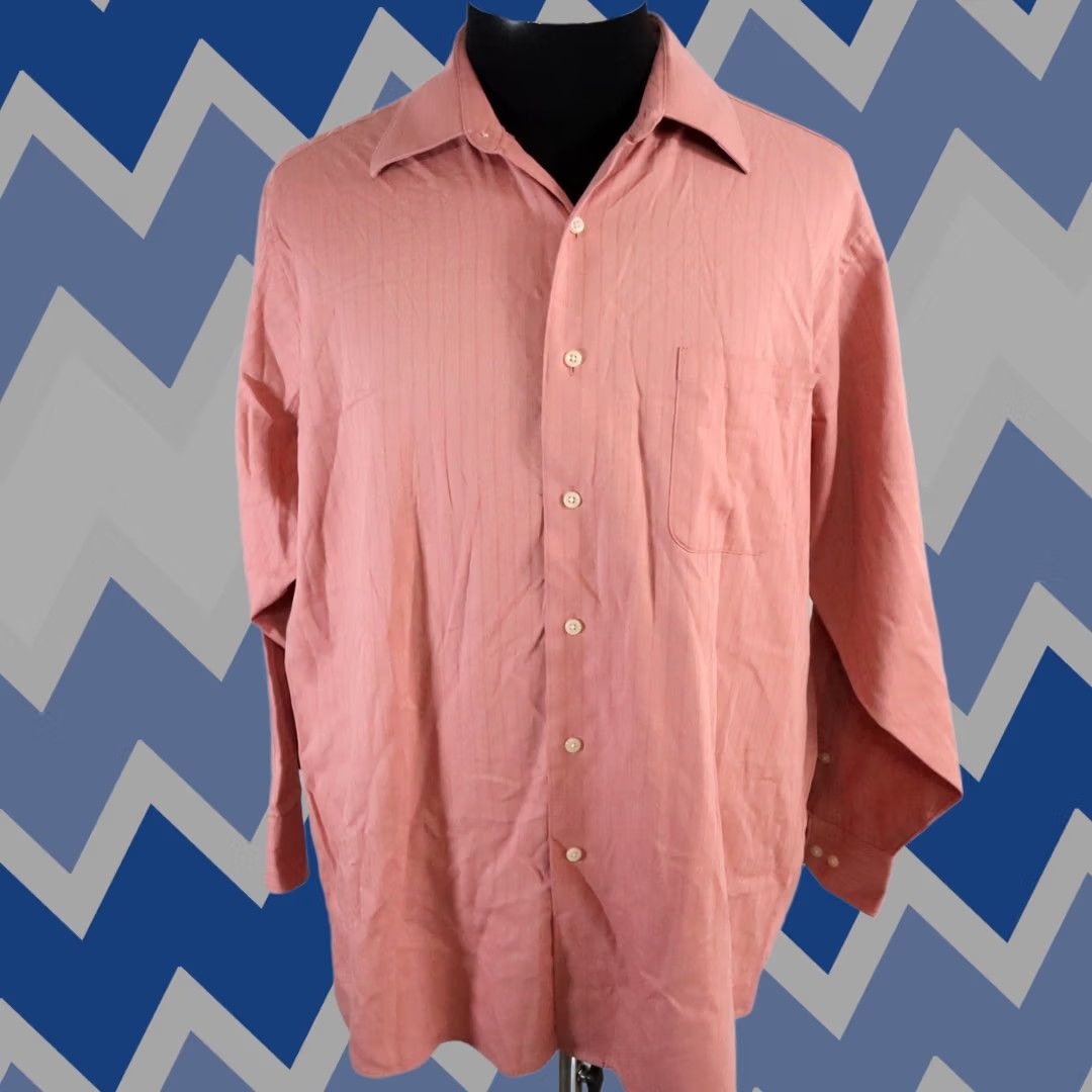 Geoffrey Beene Geoffrey Beene Shirt Mens XL 17 32/33 Wrinkle Free Striped Button Up Long Sleeve Size US XL / EU 56 / 4 - 1 Thumbnail