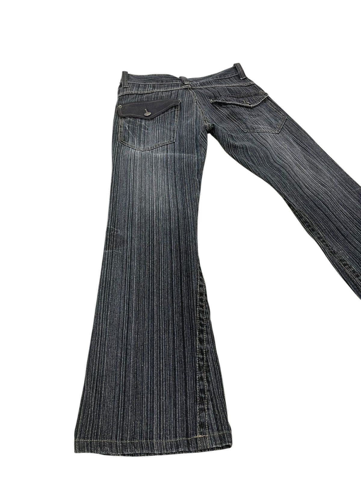 Japanese Brand Flare Jeans Ikka Pinstriped Denim Boot Cut 2🟦2 Size US 31 - 1 Thumbnail