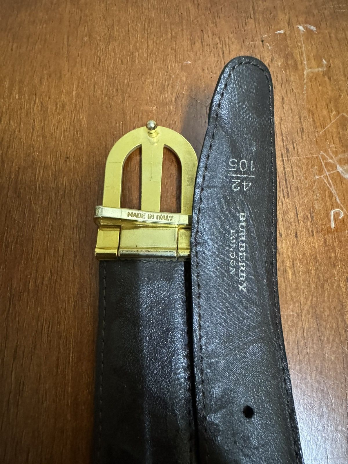 Burberry vintage Burberry leather belt Size ONE SIZE - 3 Thumbnail