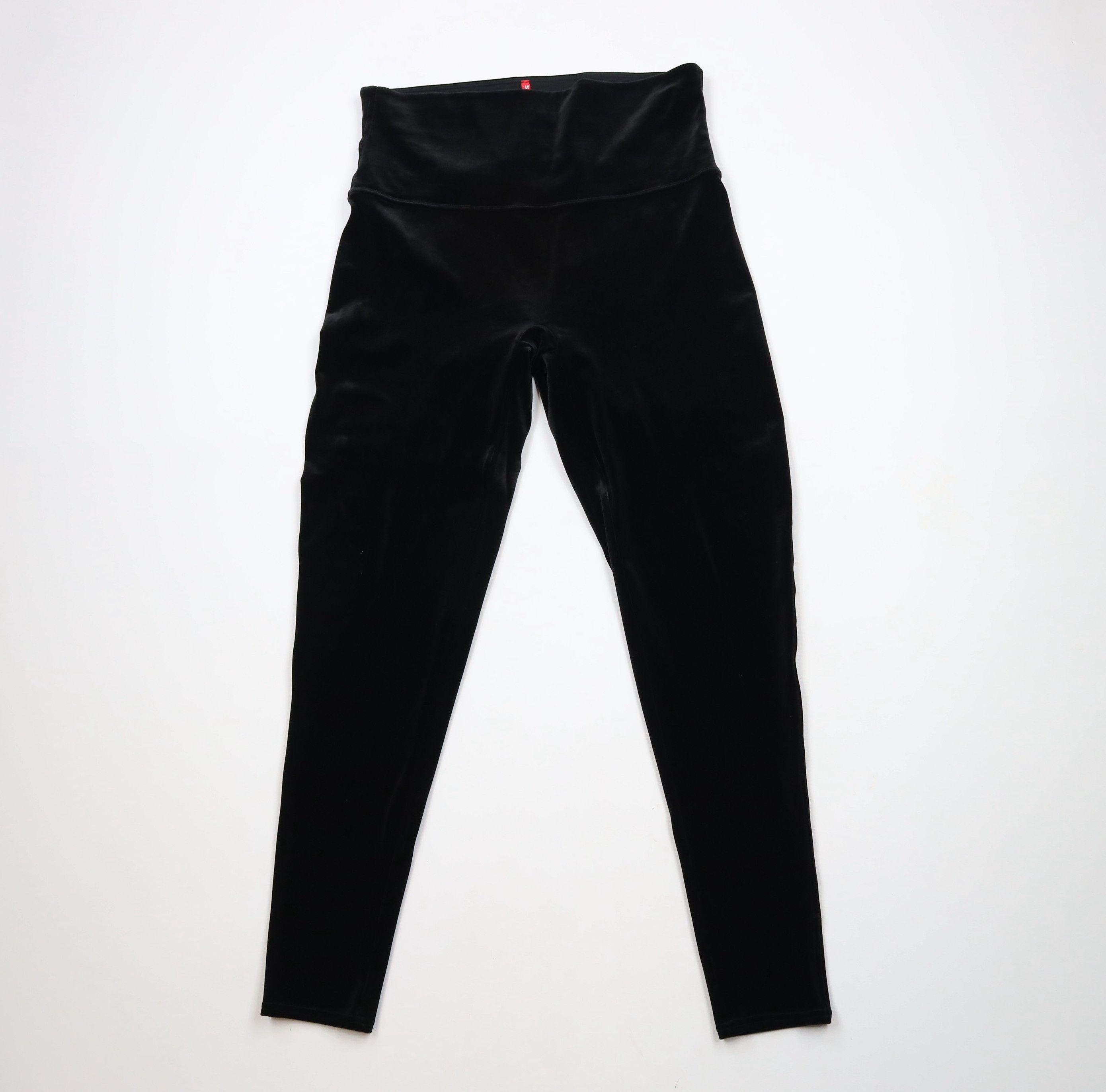 Spanx × Vintage Spanx High Rise Velvet Velour Leggings Pants Black Shapewear Size 32" / US 10 / IT 46 - 1 Thumbnail