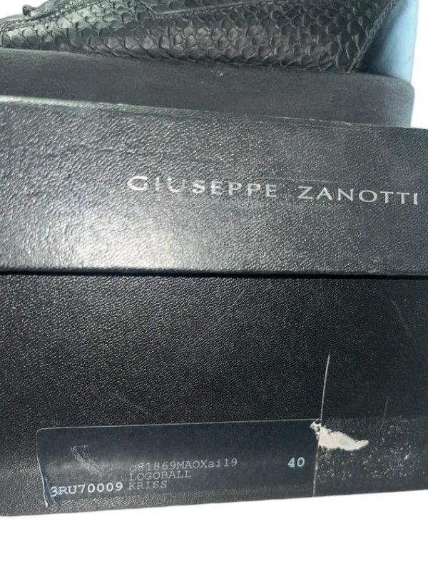 Giuseppe Zanotti Giuseppe Zanotti Embossed Python Effect Sneakers, c.2010s Size US 7 / EU 40 - 7 Thumbnail