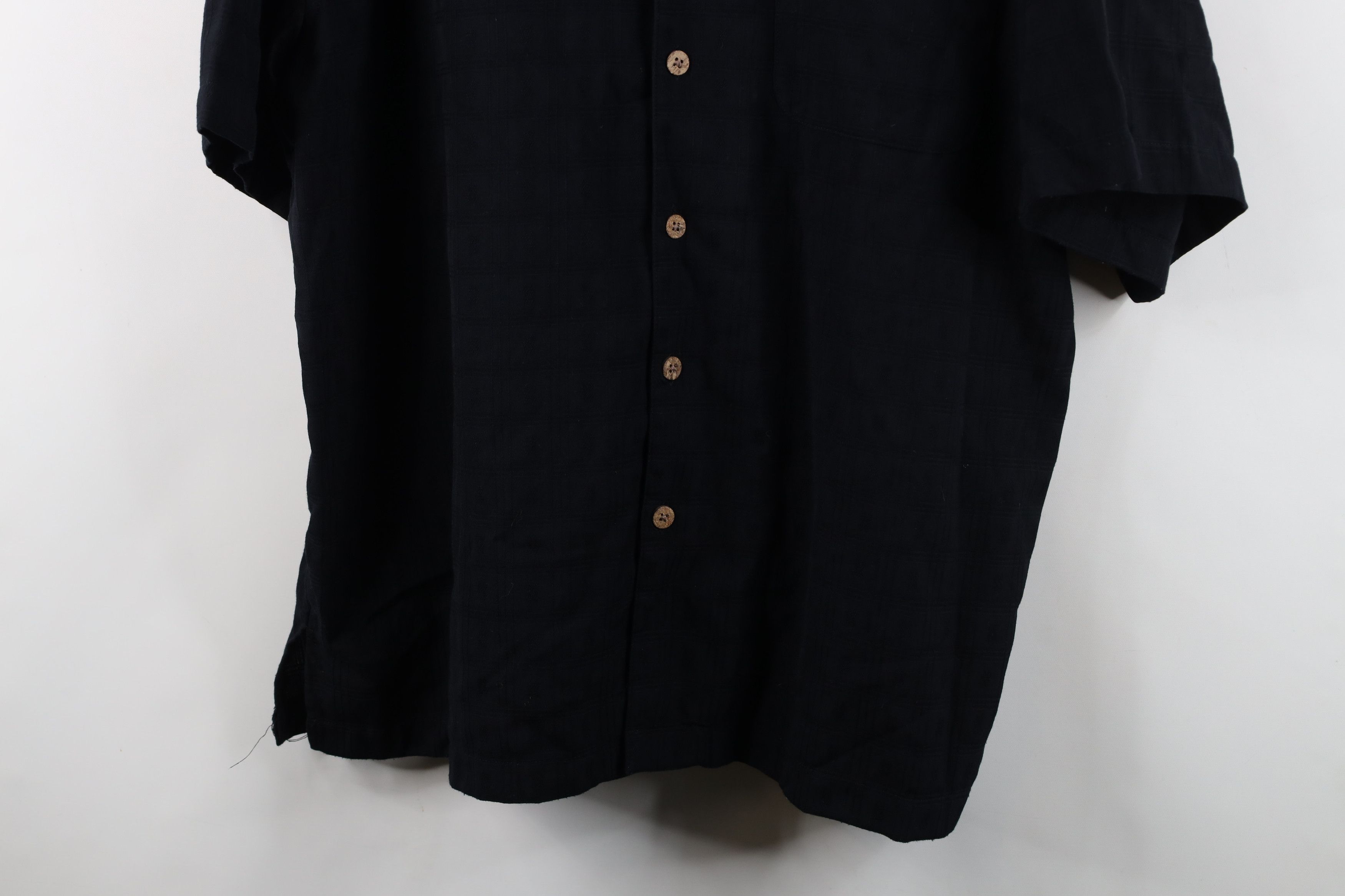 Vintage Vintage 90s Y2K Streetwear Loop Collar Button Shirt Black Size US XL / EU 56 / 4 - 3 Thumbnail