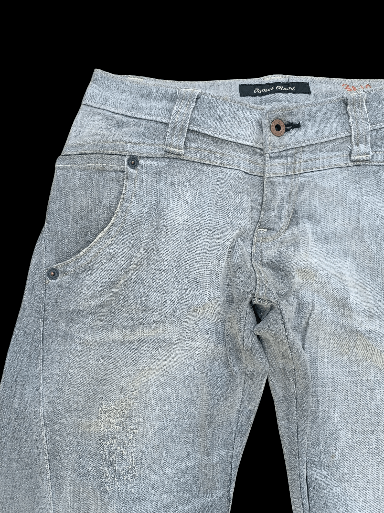 If Six Was Nine × Japanese Brand × Tornado Mart Vintage Camel Road Distressed Flare Jeans Size US 30 / EU 46 - 5 Thumbnail