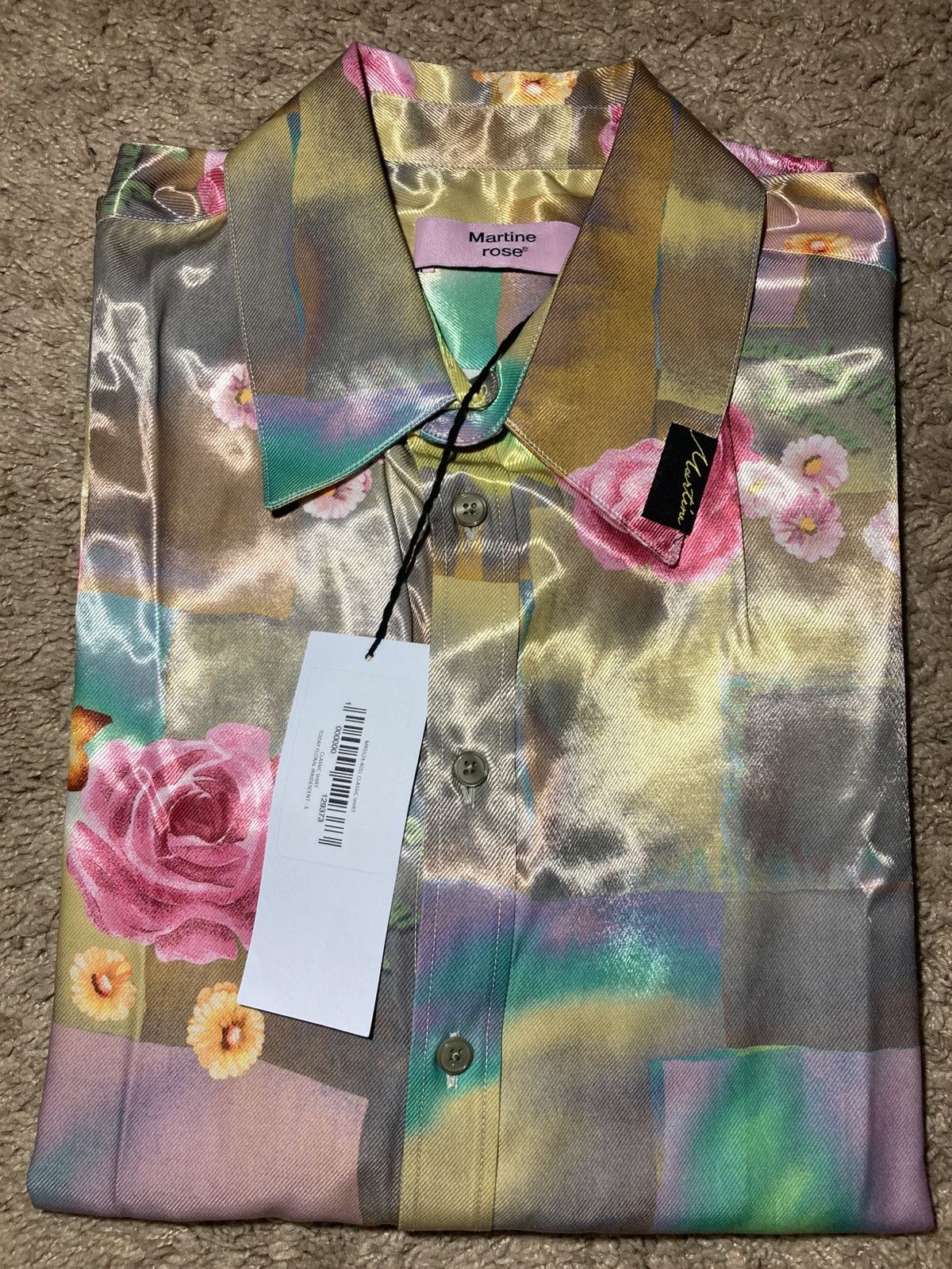Martine Rose New SS24 Martine Rose Floral Glossy Wet Oil Look Today 2024 Size US S / EU 44-46 / 1 - 1 Thumbnail
