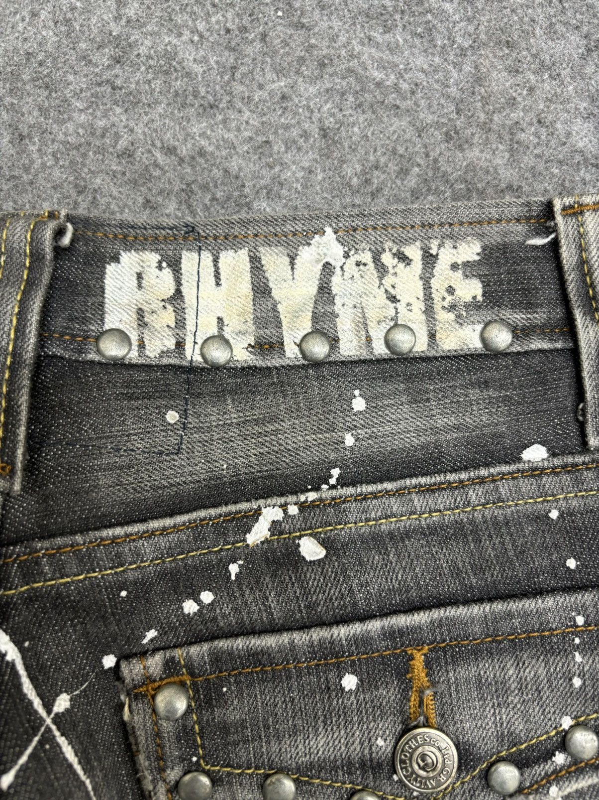 Seditionaries 💥FLARE💥 RHYME Japan Painter Spiky Distressed Denim F566 Size US 28 / EU 44 - 21 Thumbnail