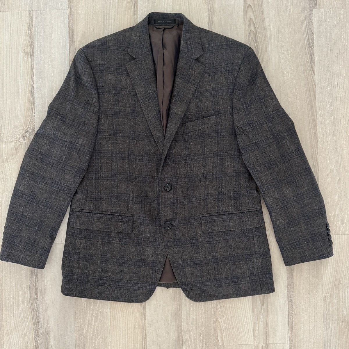 Lauren Ralph Lauren Lauren Ralph Lauren Brown Checkered Wool Blazer - 42R Size 42R - 3 Thumbnail
