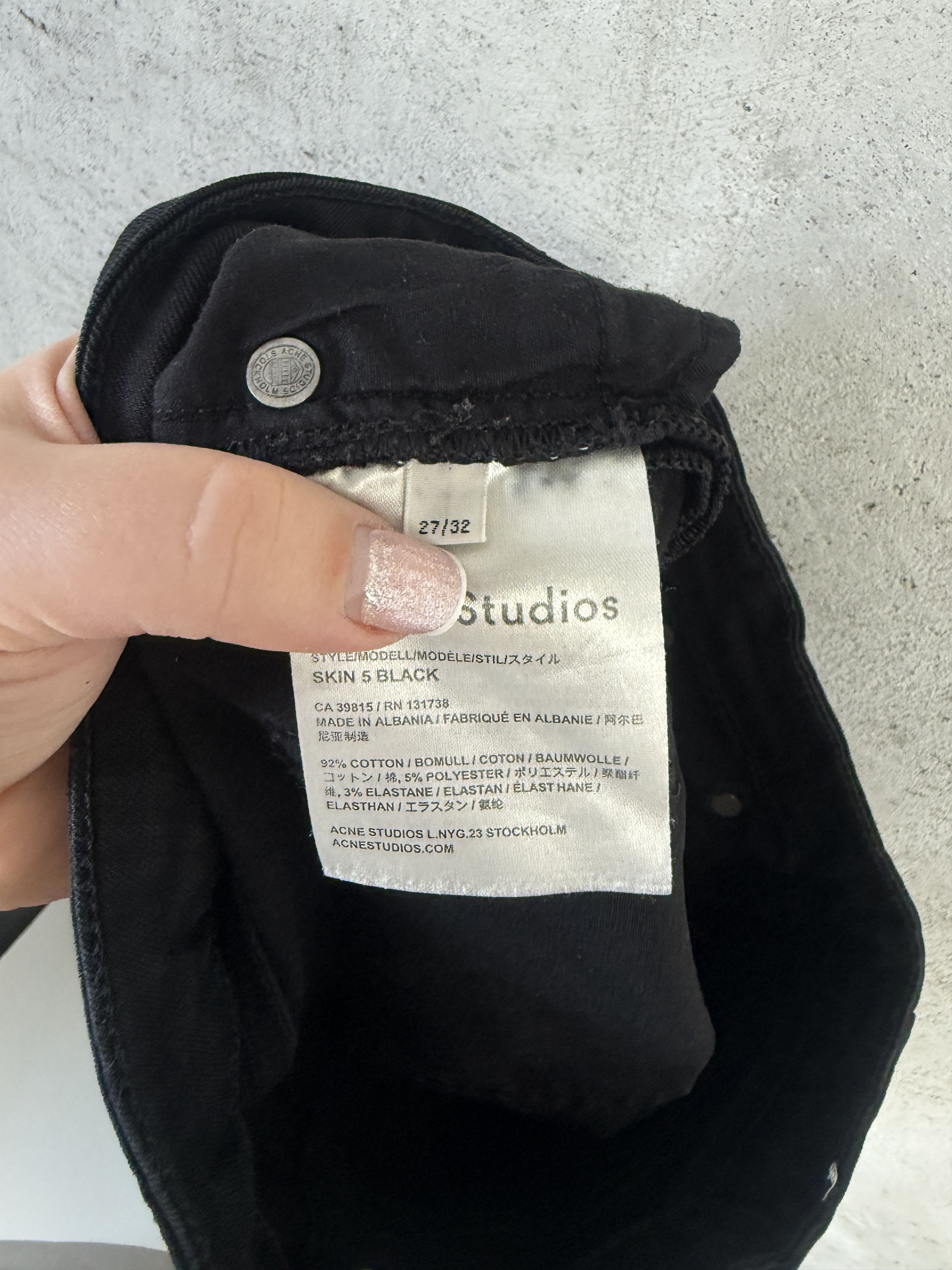 Acne Studios Acne Studios Skin 5 Black denim jeans pants Size 27" / US 4 / IT 40 - 4 Thumbnail