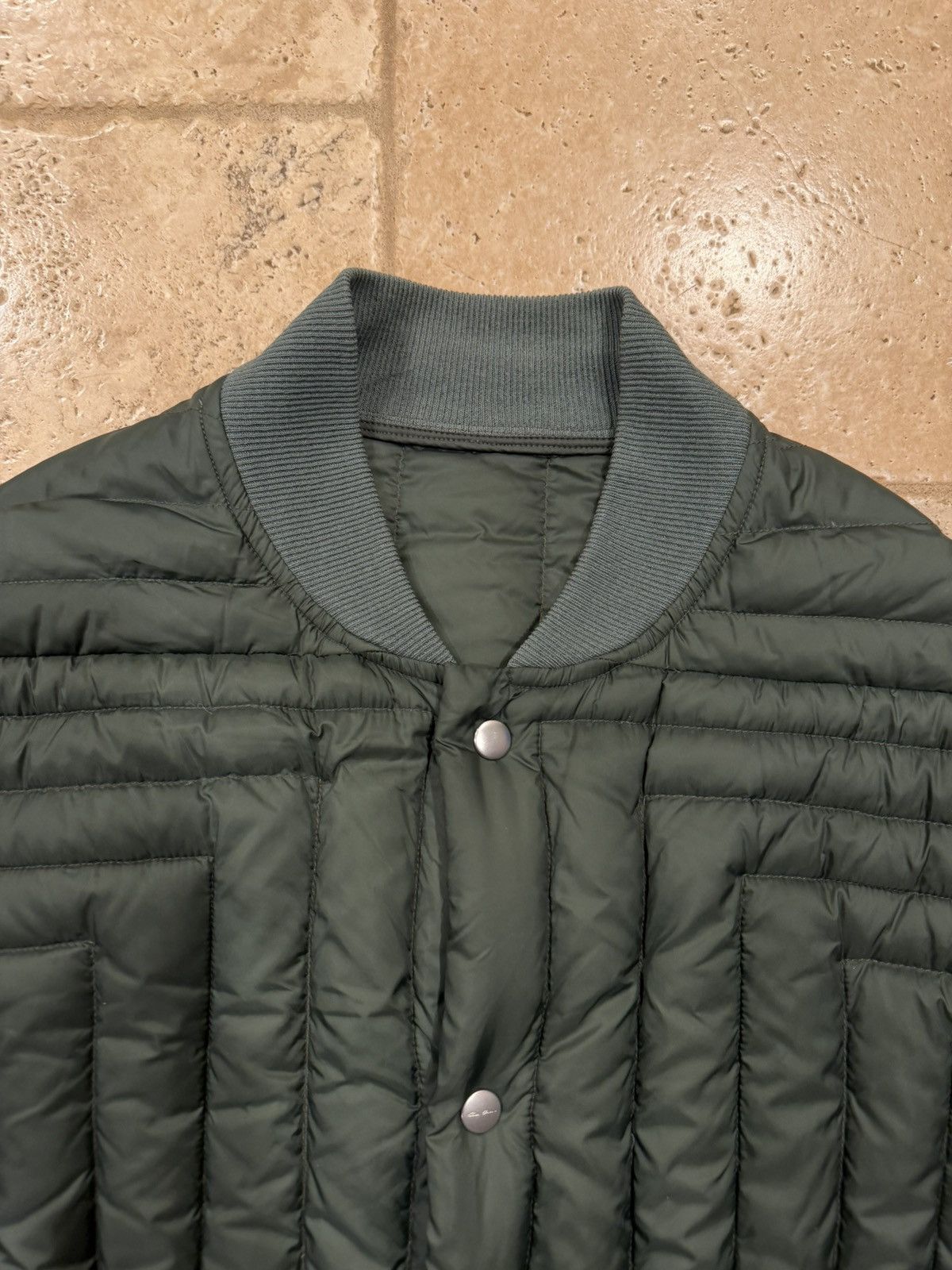Rick Owens Rick Owens FW21 Gethsemane Geth Padded Green Bomber Jacket Size US L / EU 52-54 / 3 - 8 Thumbnail