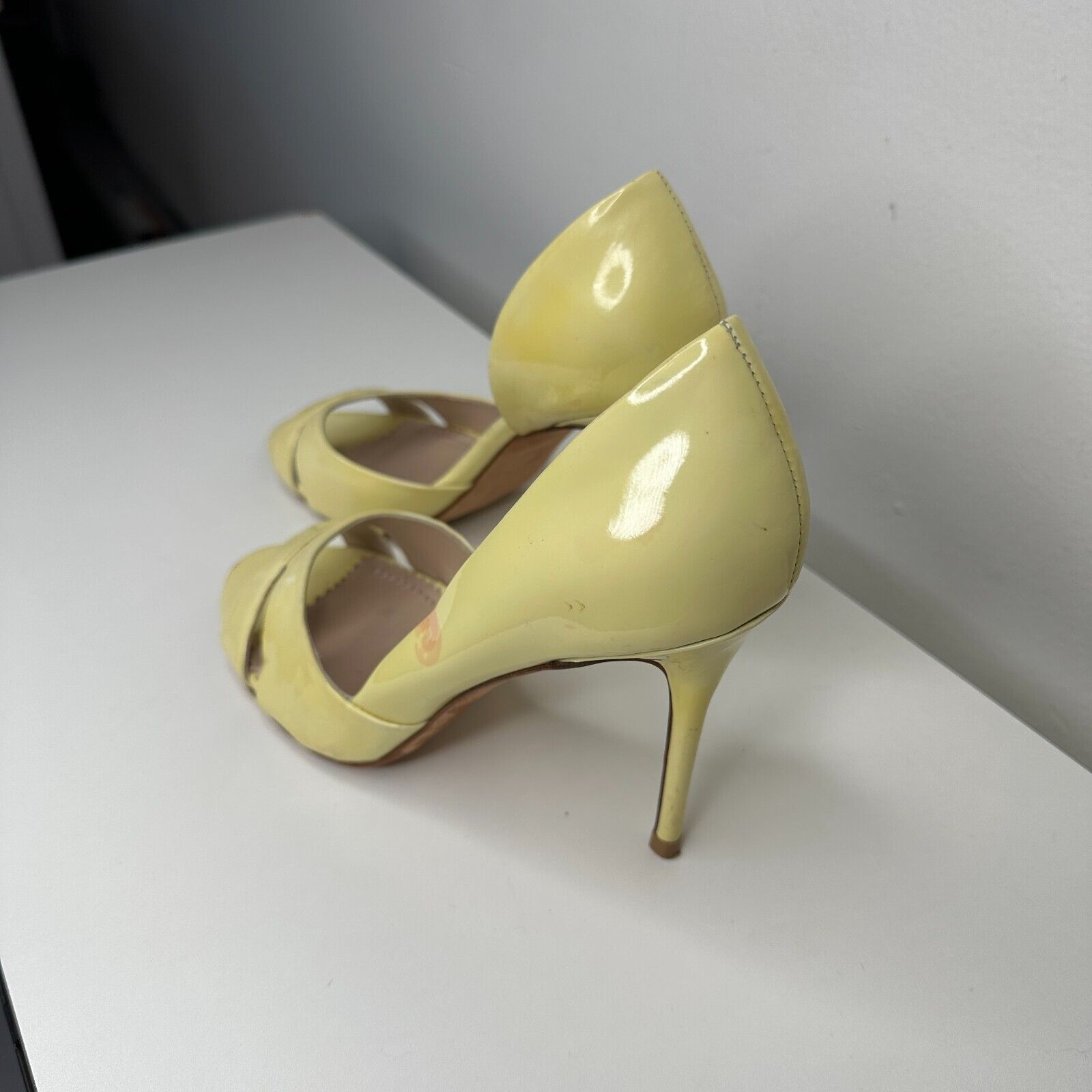 CAZABAT Jean-Michel Cazabat Yellow Olina DOrsay Stiletto Heel 38 7.5 Size US 7.5 / IT 37.5 - 7 Thumbnail