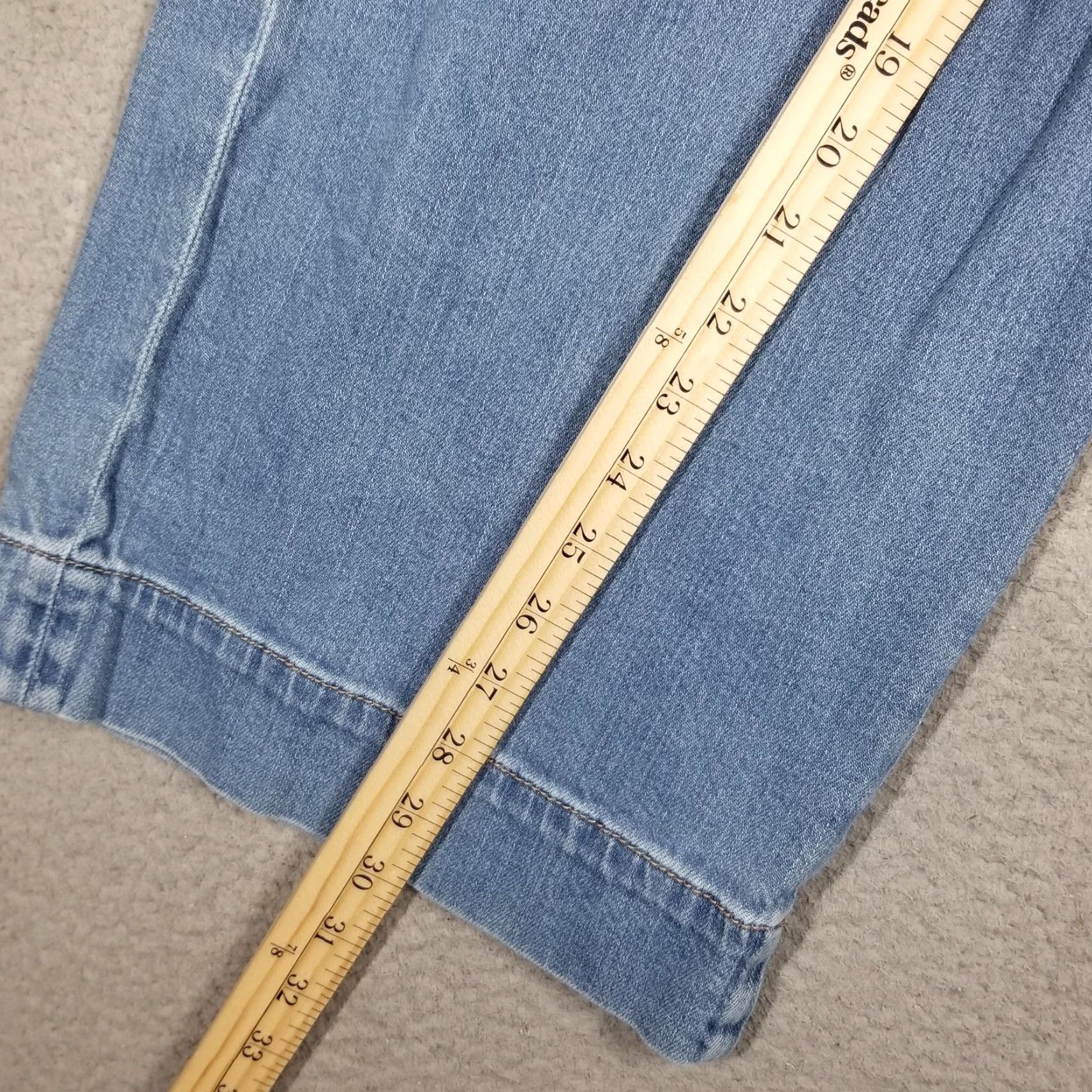 American Eagle Outfitters American Eagle Jeans Womens 8 Light Blue Wide Leg Cargo Denim Dreamy Drape Size 30" / US 8 / IT 44 - 7 Thumbnail