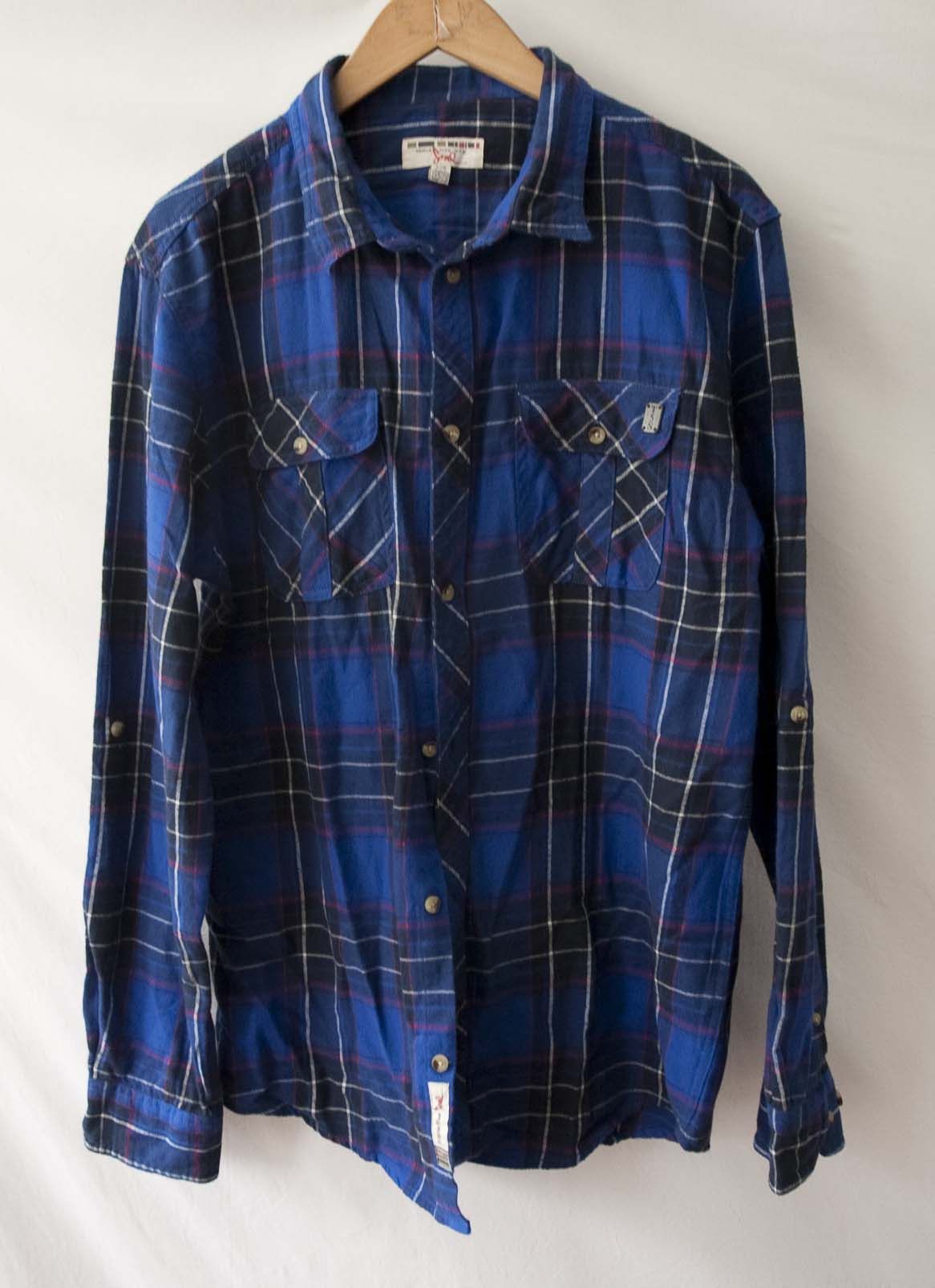 Triple 5 Soul Tripe Five Soul Shirt Flannel Size L Blue Plaid Size US L / EU 52-54 / 3 - 1 Thumbnail