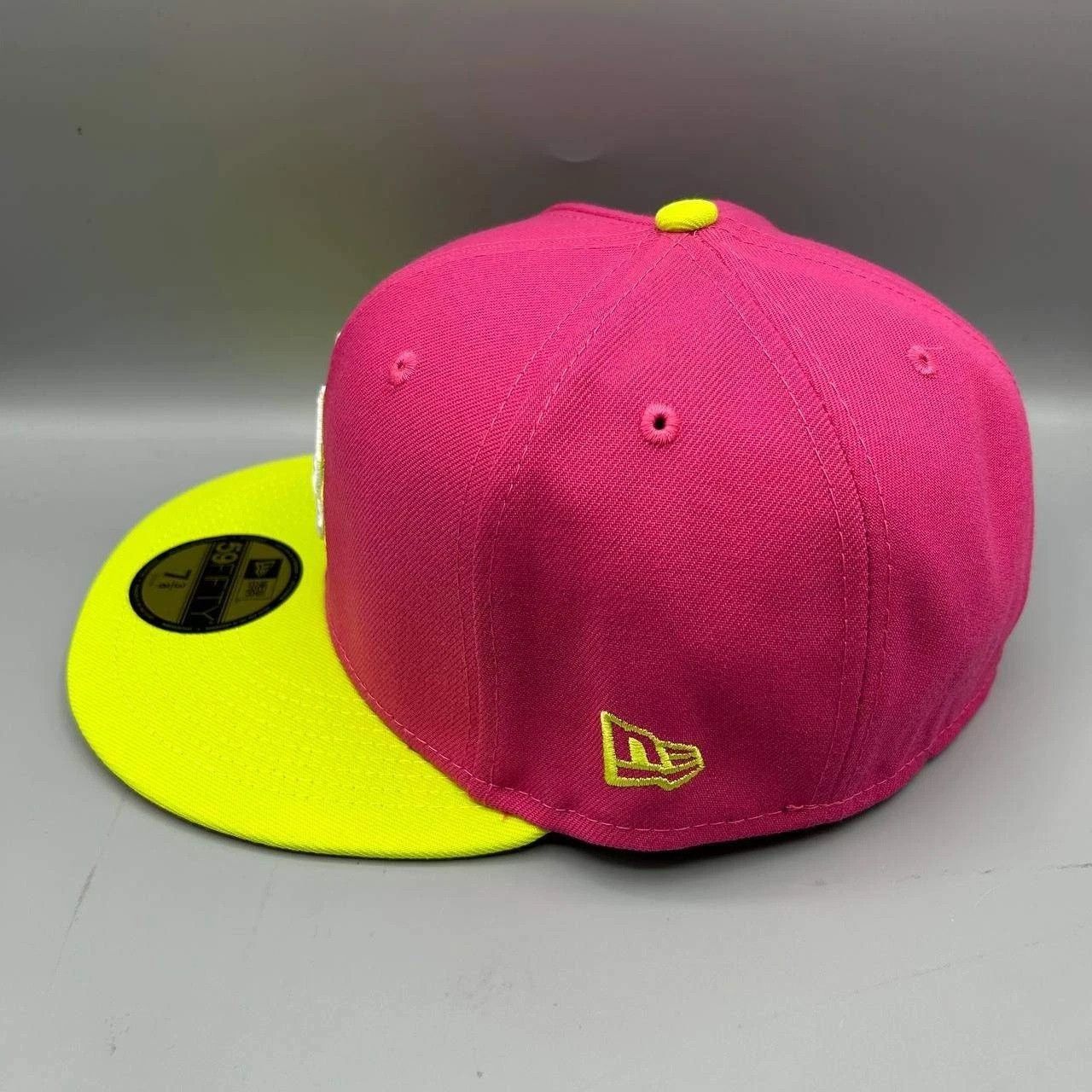New Era Los Angeles LA Dodgers Hat Men 7 3/8 Pink MLB Fitted Cap New Size ONE SIZE - 6 Thumbnail