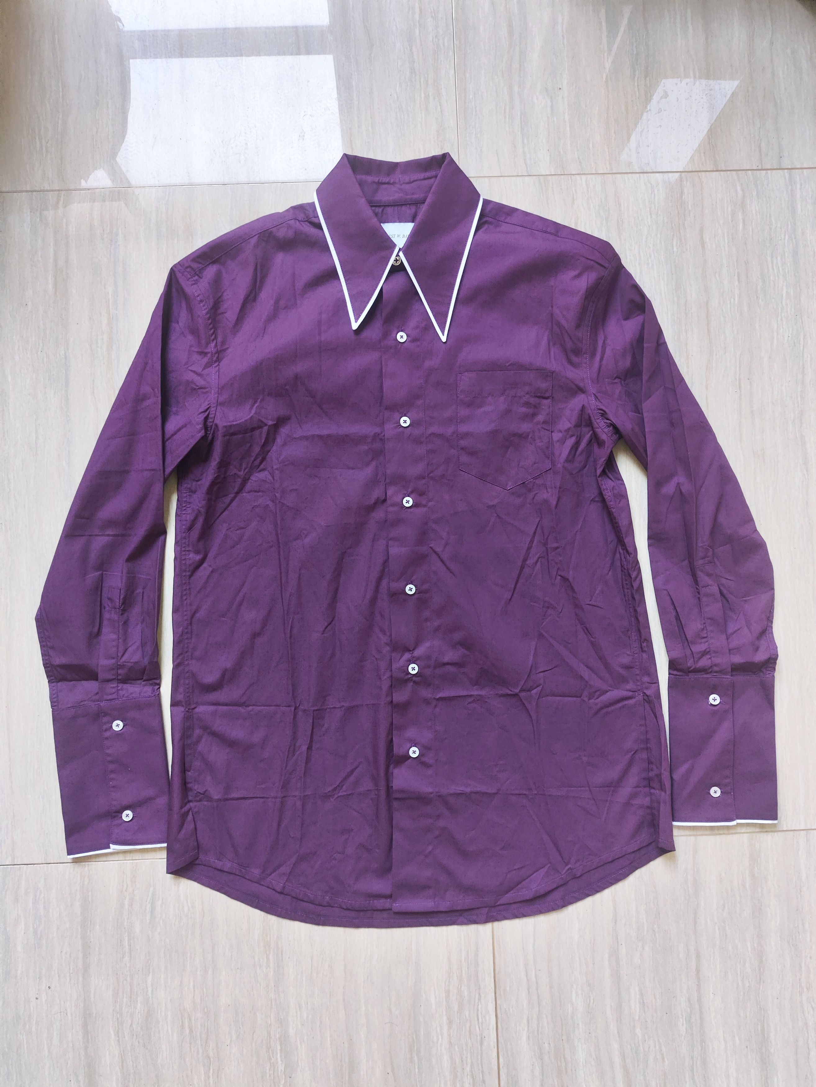 AW18 Dracula Collar Royal Purple Shirt