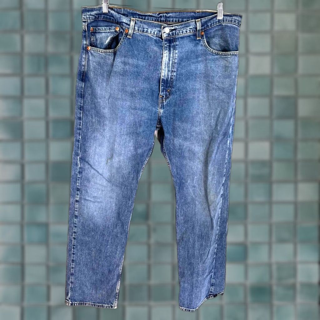 Levi's Levi's 505 Denim Jeans Mens Size 36 Blue Regular Fit Straight 36X29 Jean Size US 36 / EU 52 - 1 Thumbnail