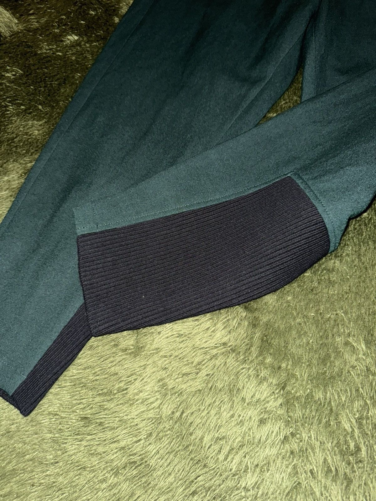 Ann Demeulemeester [S] Ann Demeulemeester Panel Detail Wool Trousers Green Size US 30 / EU 46 - 8 Thumbnail