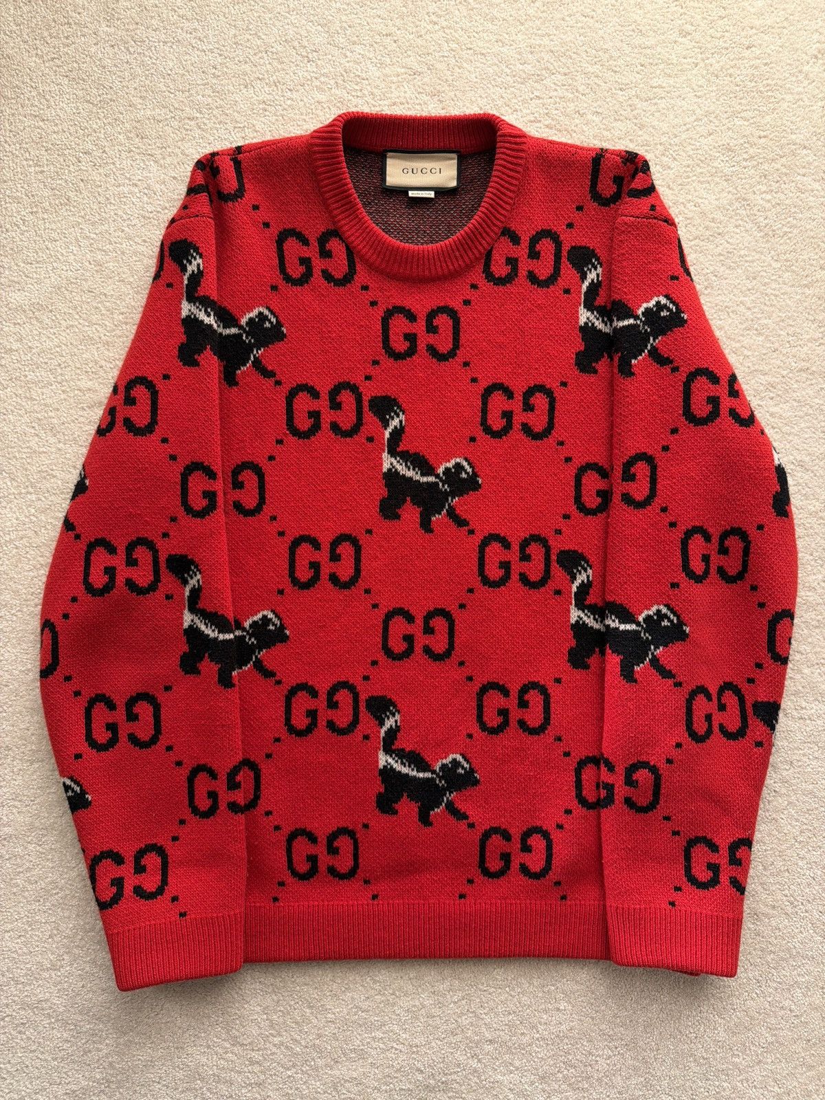 Gucci GUCCI GG SKUNK WOOL KNIT Size US S / EU 44-46 / 1 - 1 Thumbnail