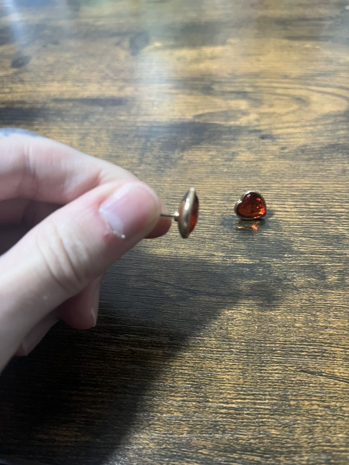 Other Red heart gem earrings Size ONE SIZE - 2 Thumbnail