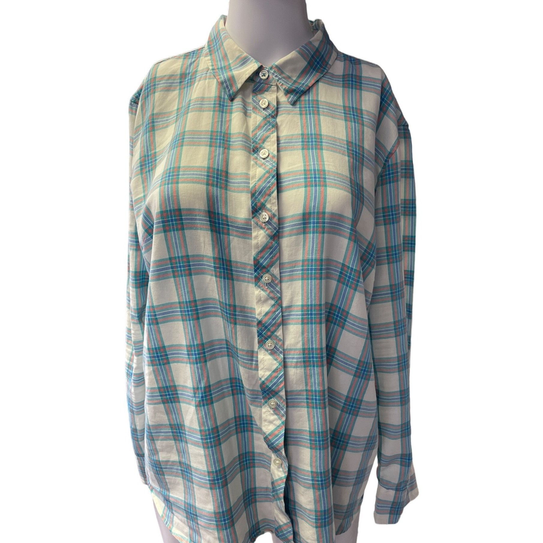 Talbots Talbots Women's Petite Multicolored Checkered Button up Shir Size XL / US 12-14 / IT 48-50 - 1 Thumbnail