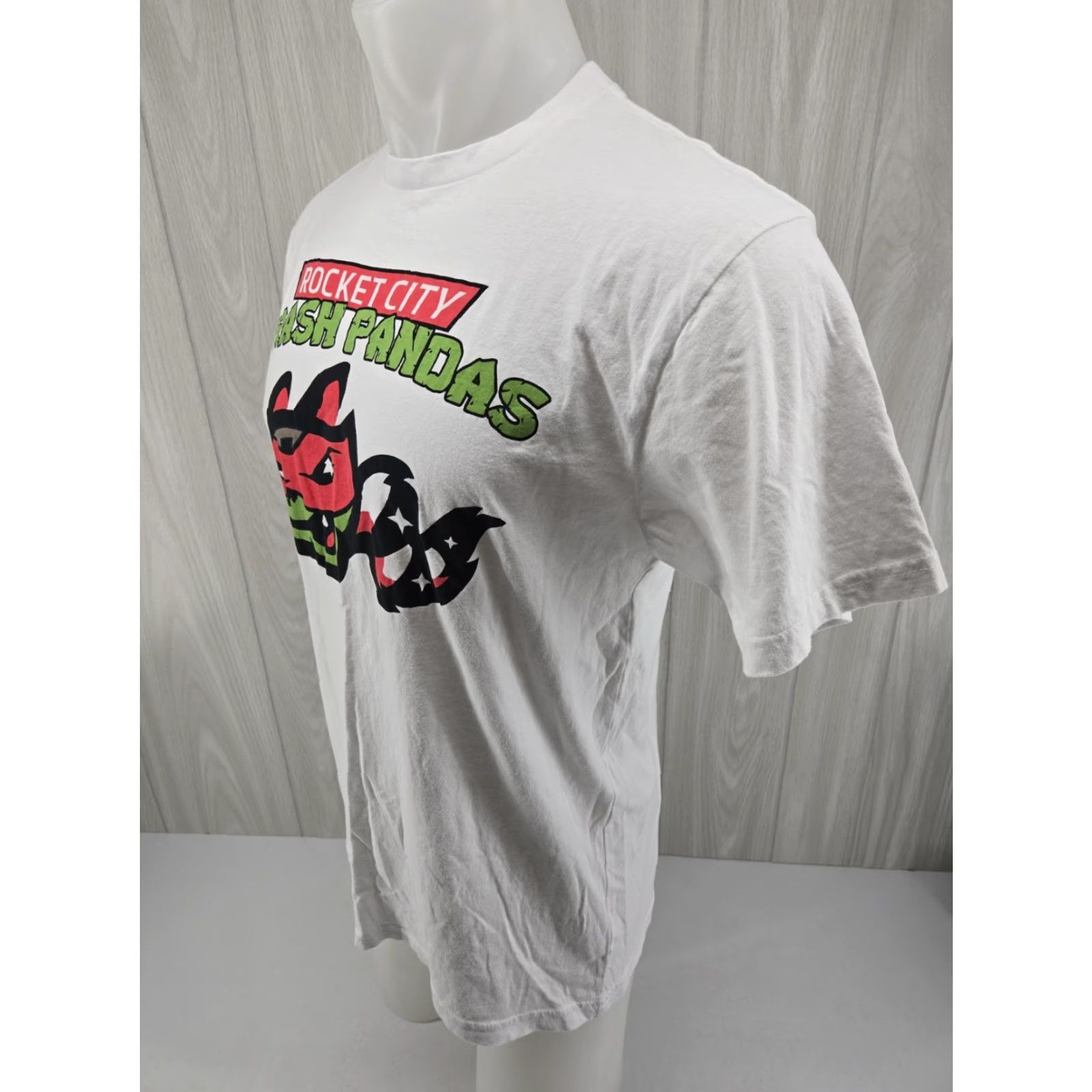 Vintage VINTAGE Rocket City Trash Pandas Baseball Shirt Men's Top Size Large White Shirt Mens Size US L / EU 52-54 / 3 - 6 Thumbnail