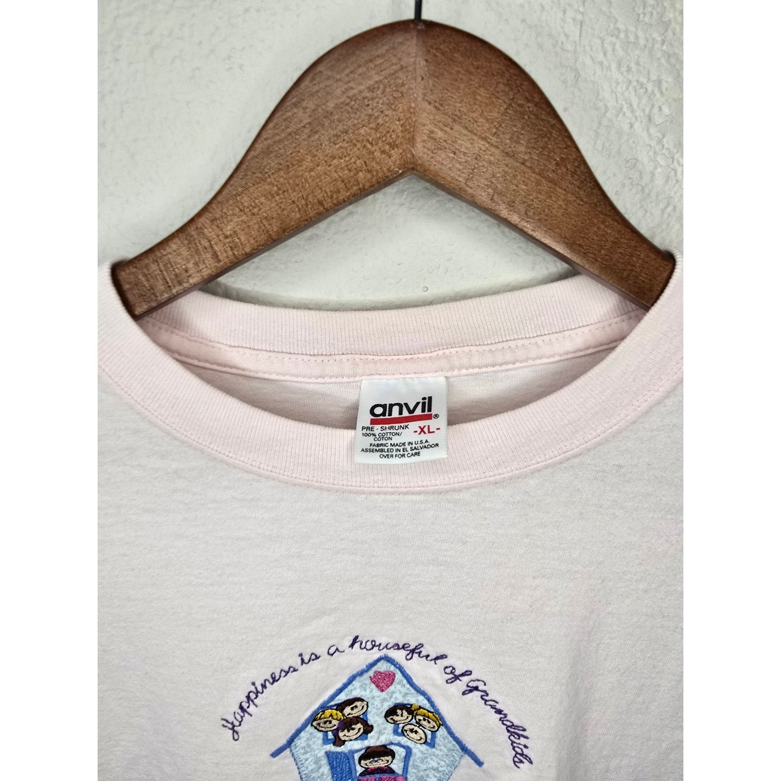 Anvil × Vintage Vintage Grandma Happiness Is A House Full Of Grandkids Shirt Size US L / EU 52-54 / 3 - 3 Thumbnail