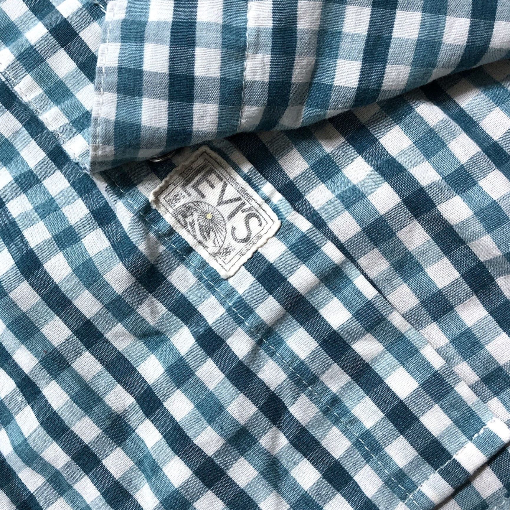 Levi's Levi's Shirt Mens S Blue White Check Pockets Pearl Snap Button-Up Western Outdoor Classic Casual Size US S / EU 44-46 / 1 - 4 Thumbnail